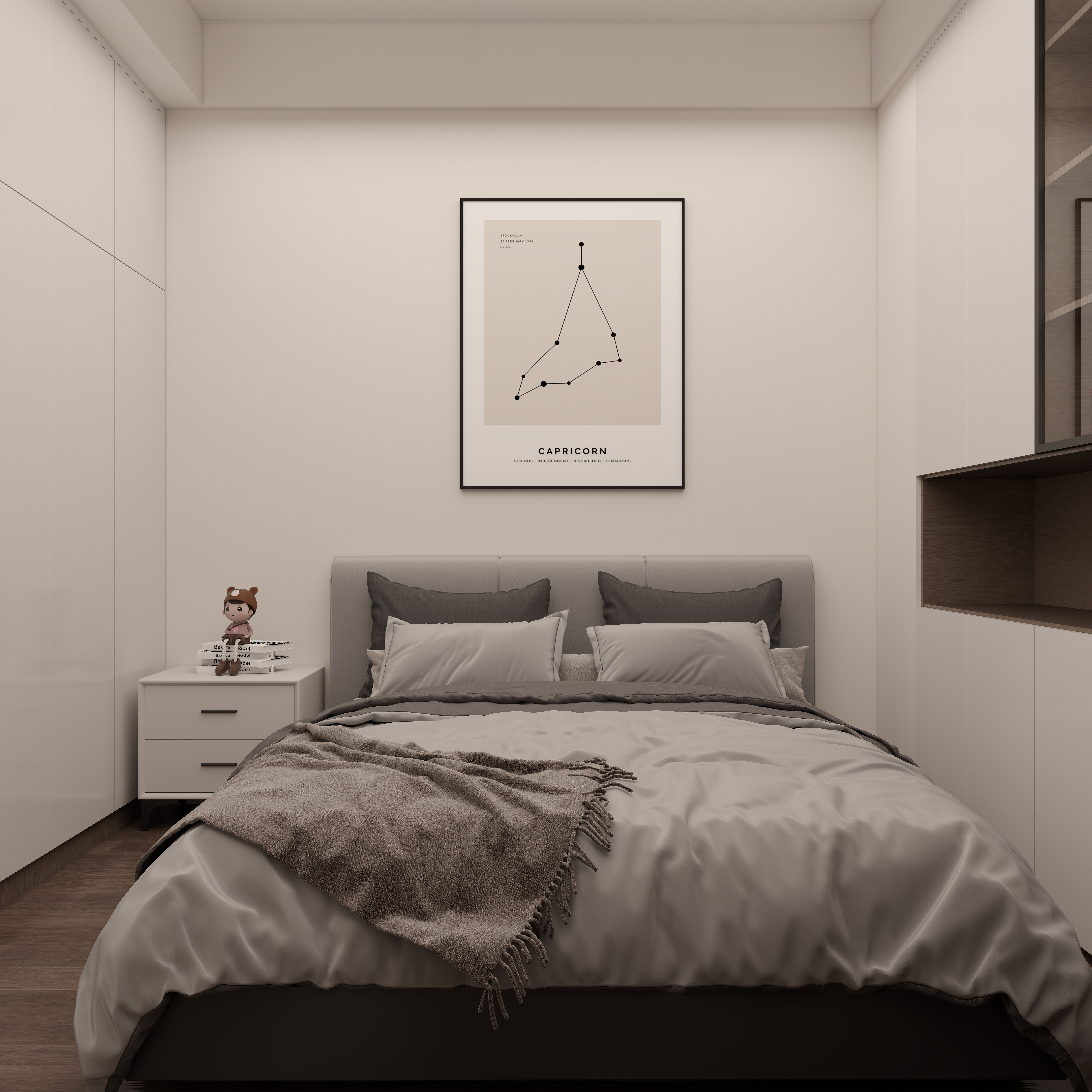 壹诺设计工作室-现代简约 一层卧室装修效果图第1张