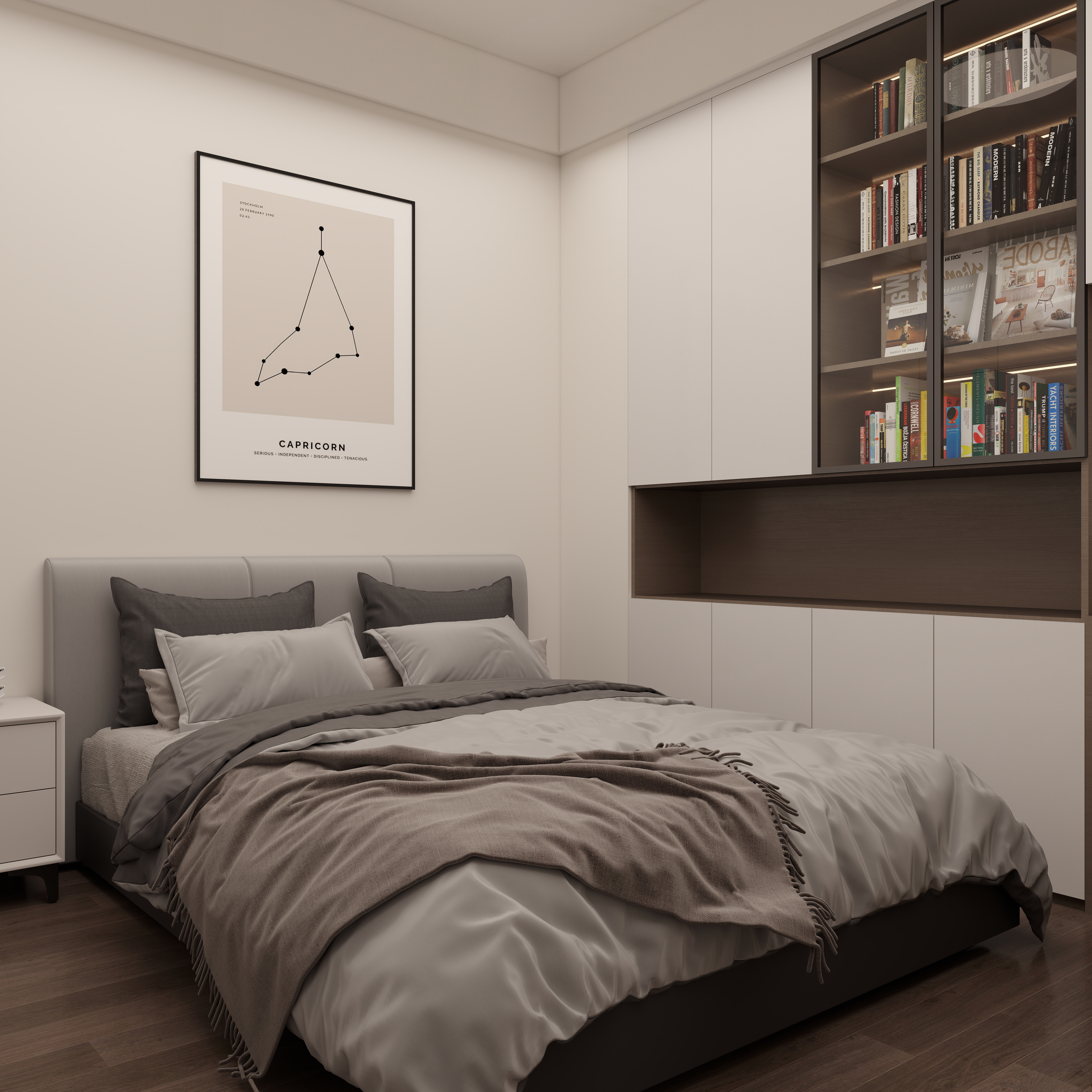 壹诺设计工作室-现代简约 一层卧室装修效果图第2张