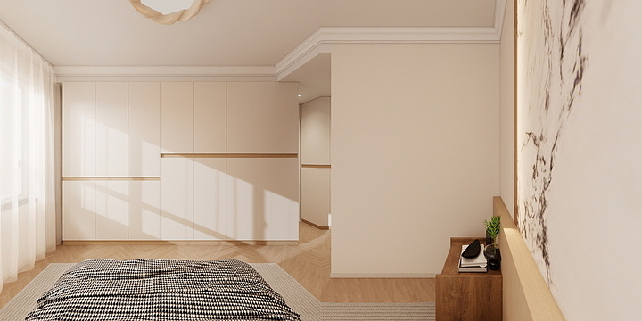 曾自力-书香苑124²，原木奶油-装修设计方案