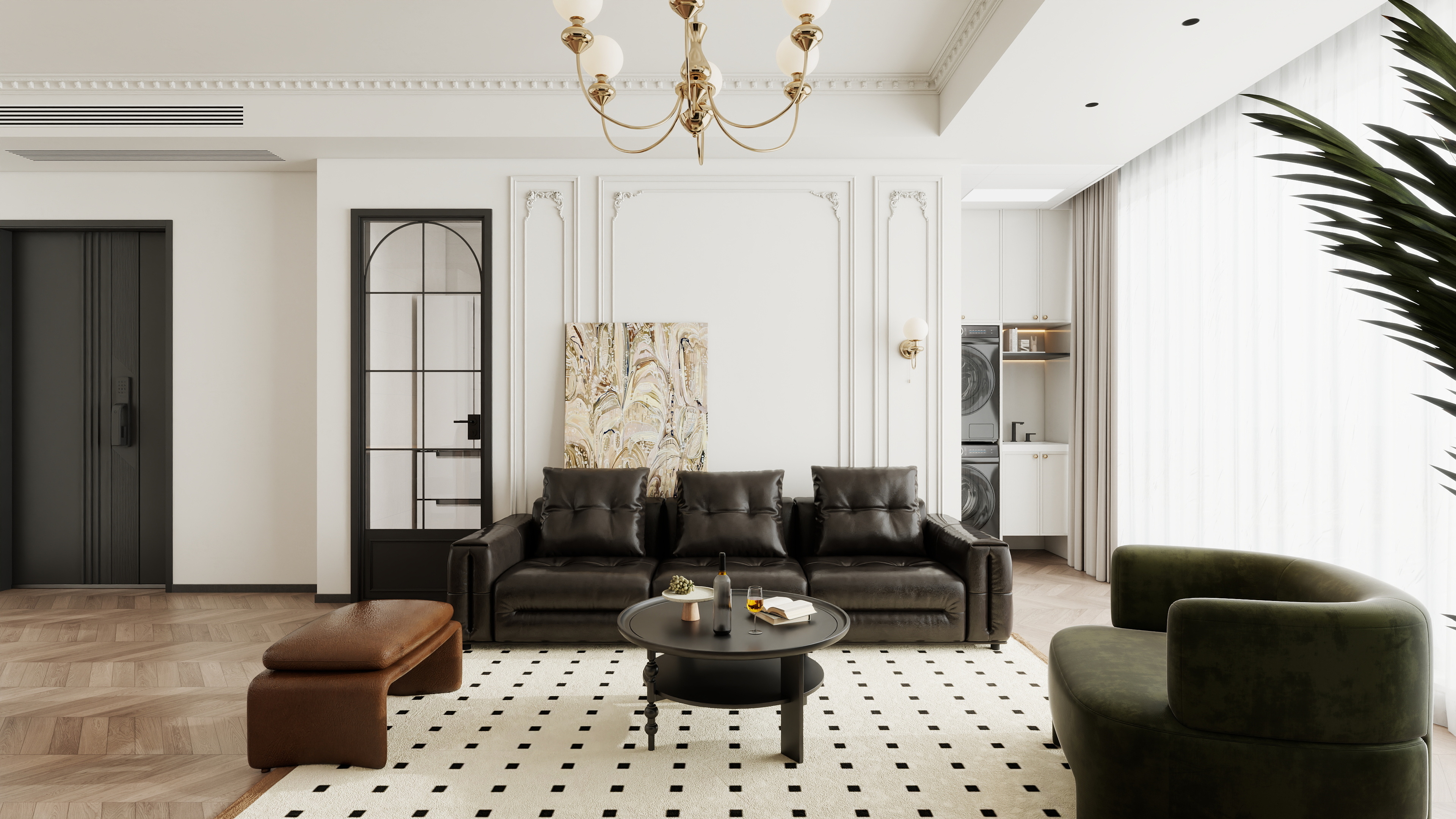 星空设计500一套-法式轻奢3室95㎡装修效果图