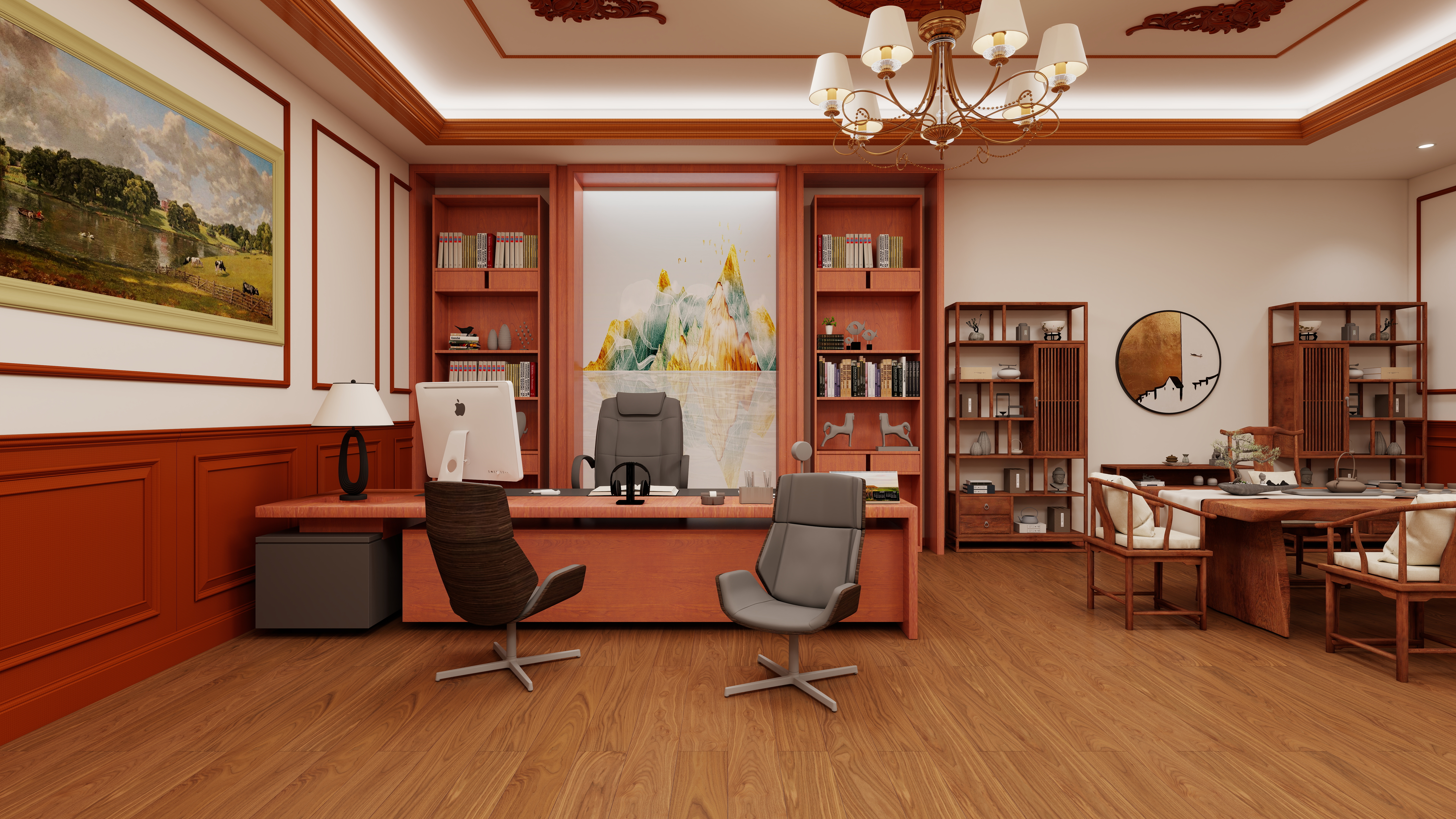 星空设计desgin-简欧办公室一层办公室装修效果图第2张