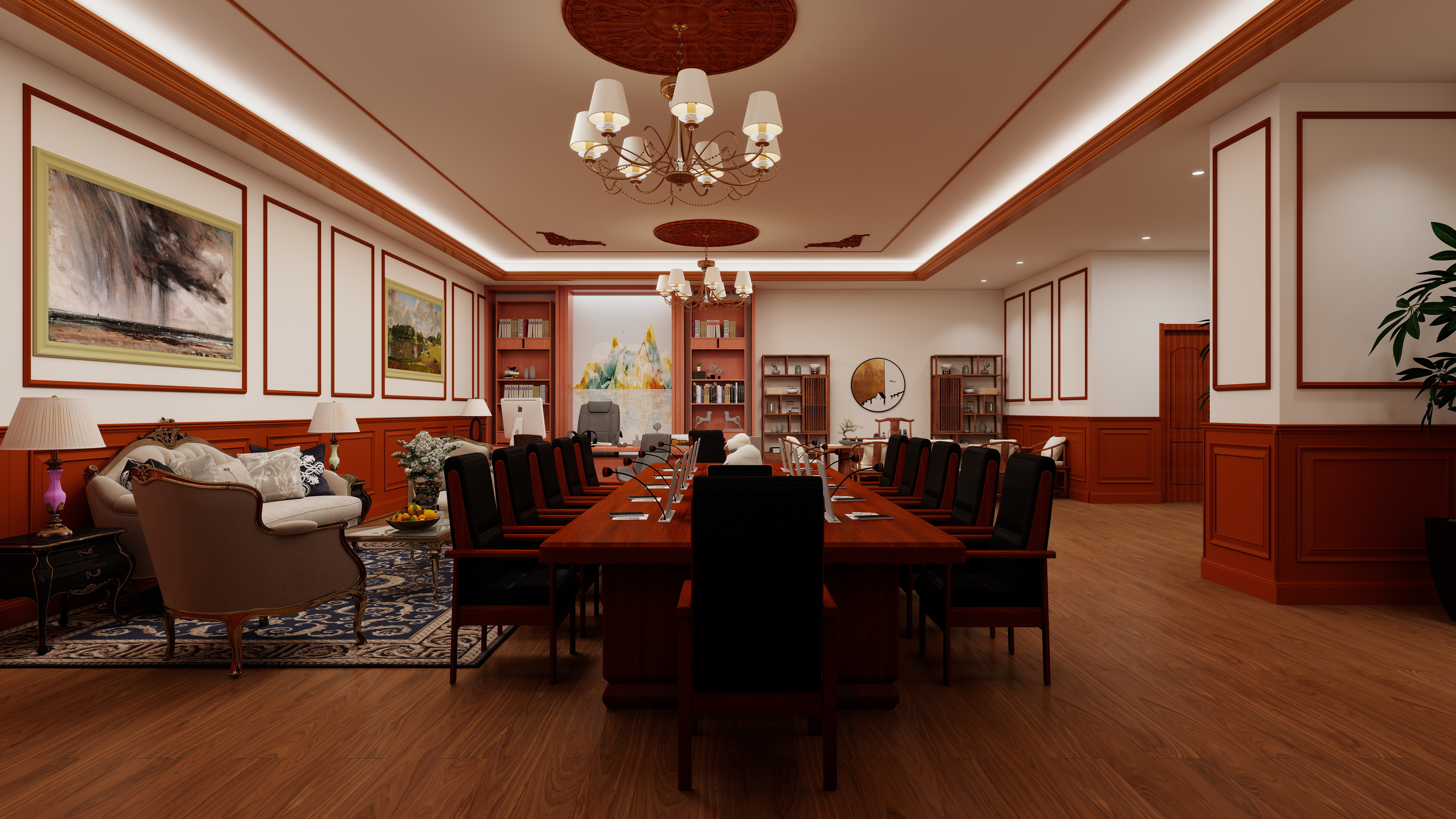 星空设计desgin-简欧办公室一层办公室装修效果图第3张