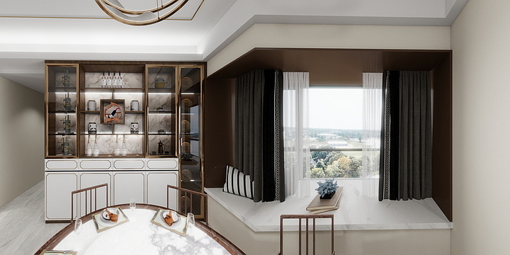 欧博睿东涌店美星全屋整装-120里仁洞现代风-装修设计方案