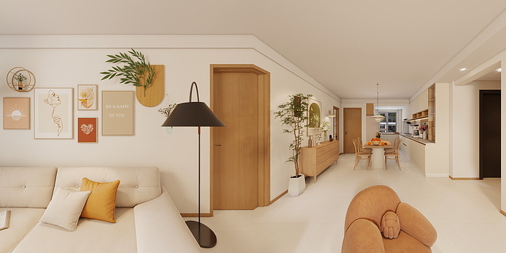 精研壹舍空间设计-中粮115原木奶油  - 终-装修设计方案