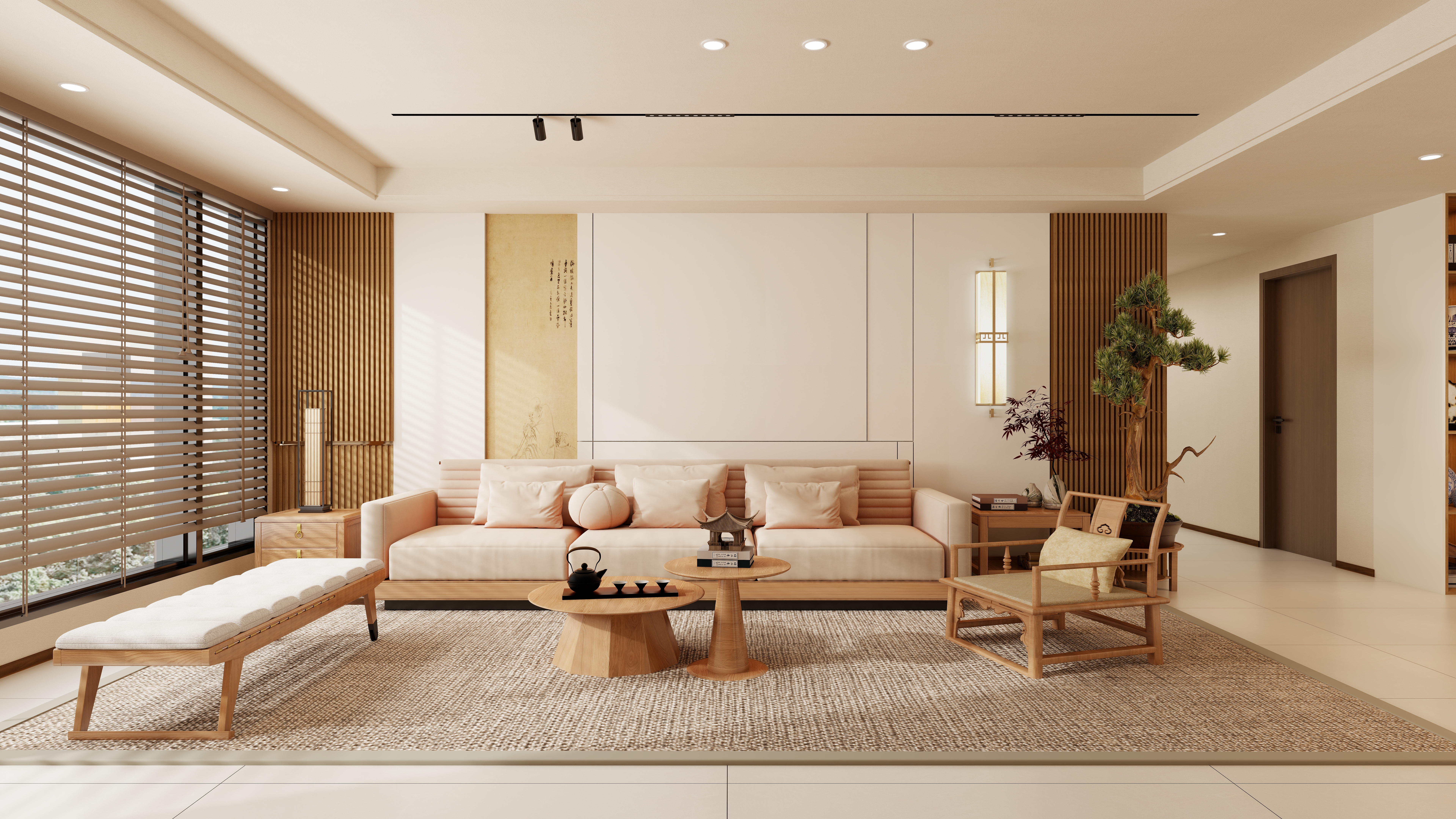 星空设计工作室500一套-简约新中式131㎡3室-装修设计方案