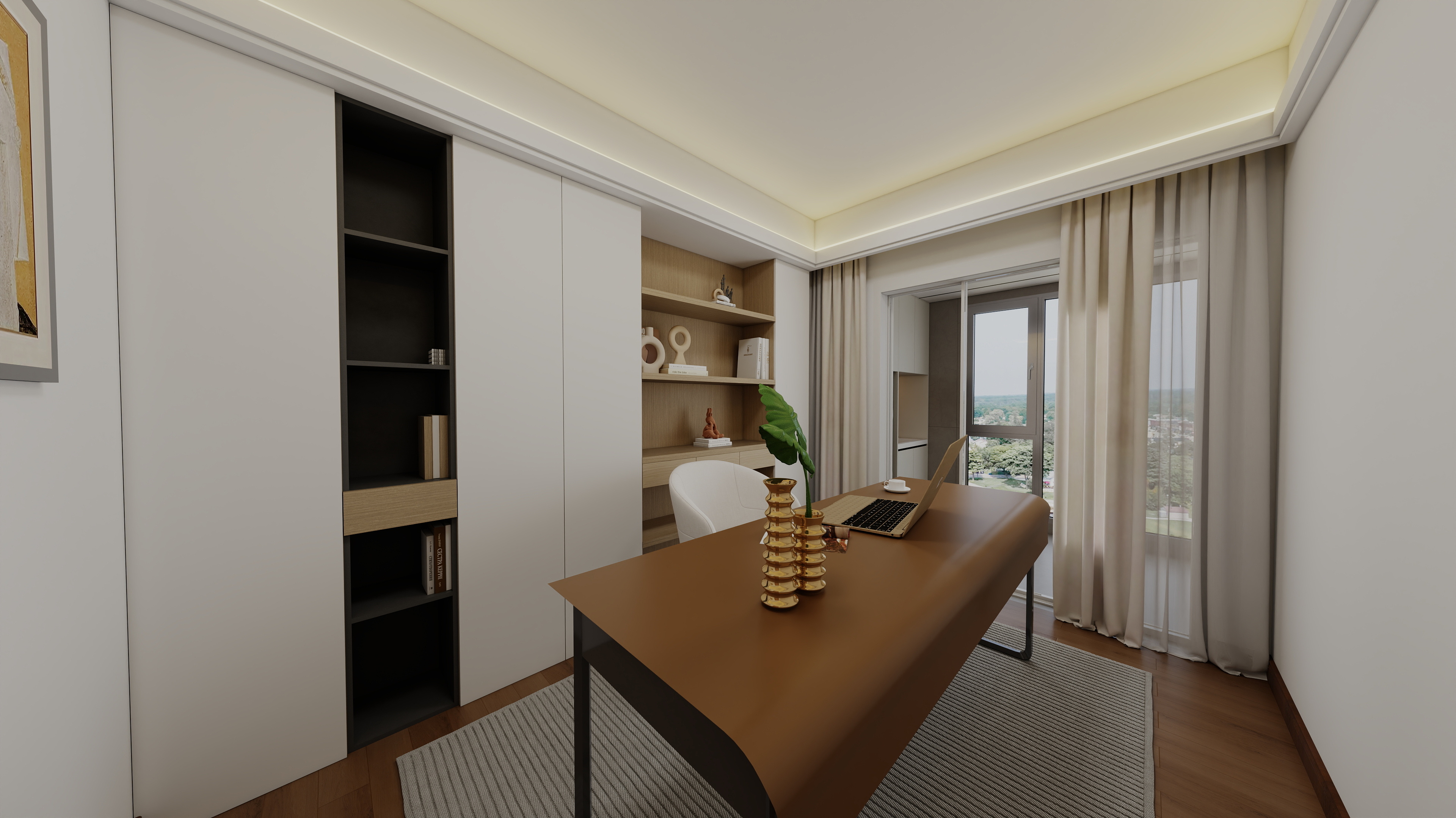 南京佰隆装饰设计有限公司-金地峯范花园150㎡4室装修效果图