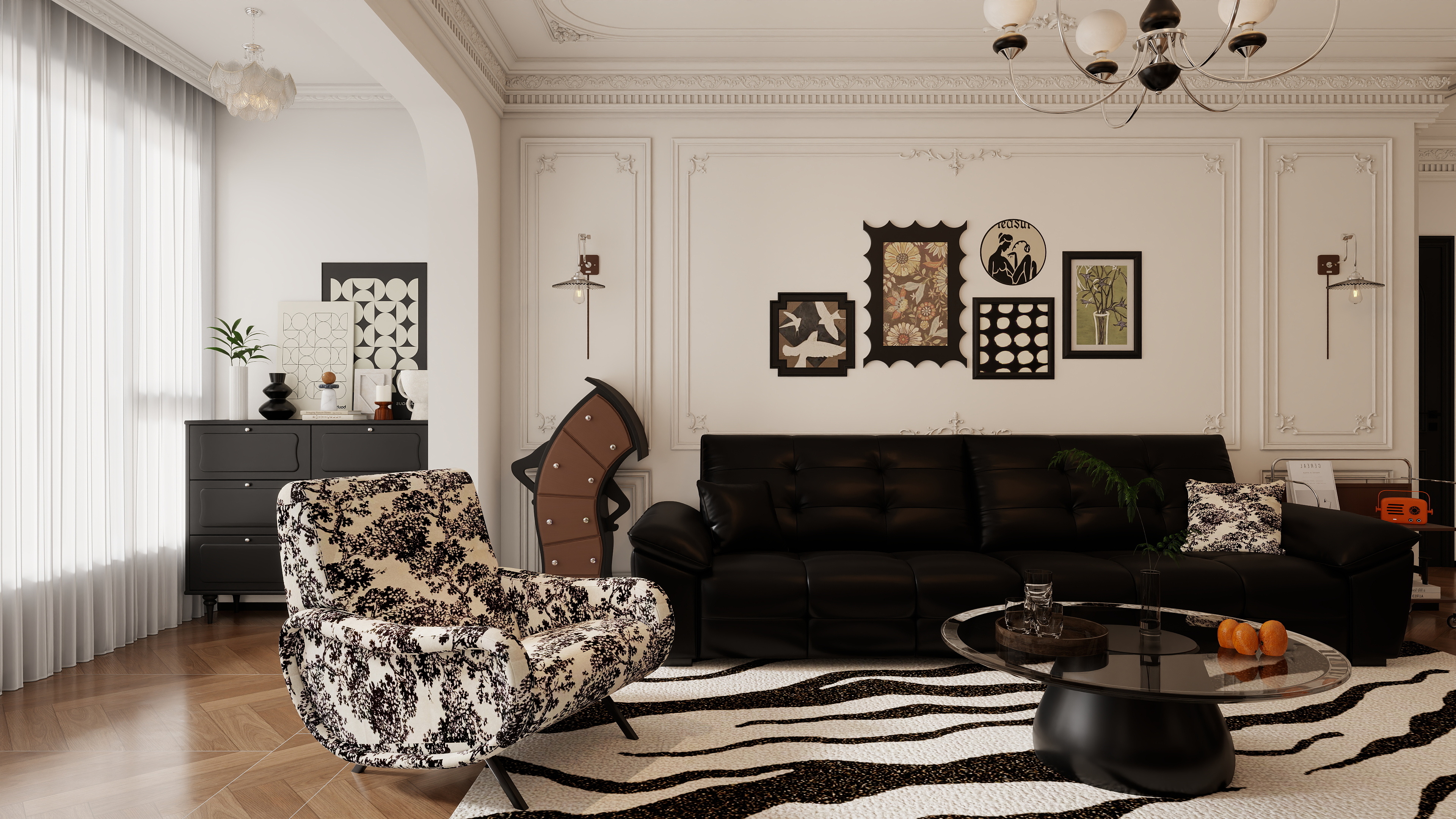 李懿轩-盛世御景院美式114㎡3室一层客餐厅装修效果图第4张