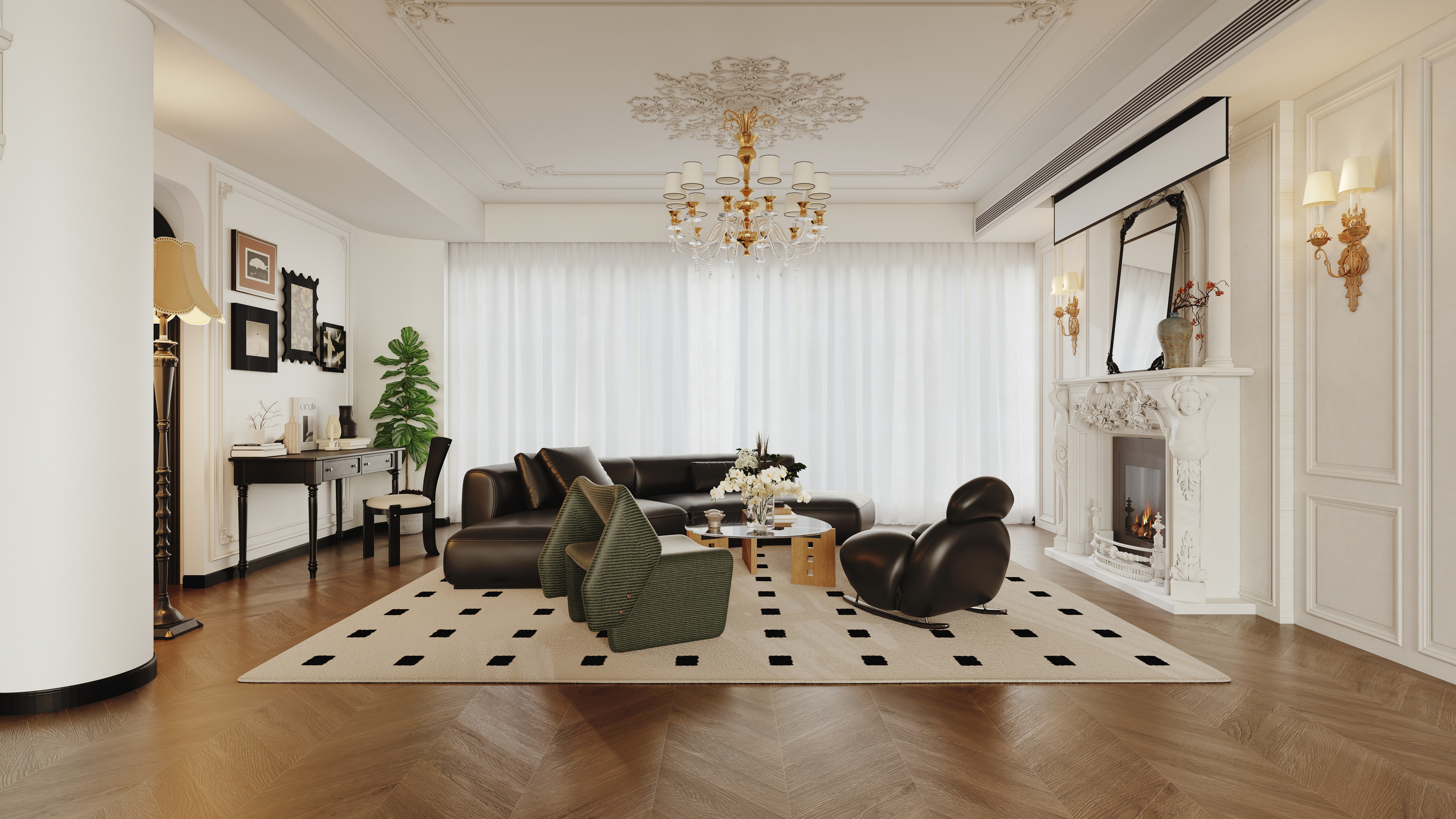 星空设计工作室500一套-法式轻奢3室 -装修设计方案