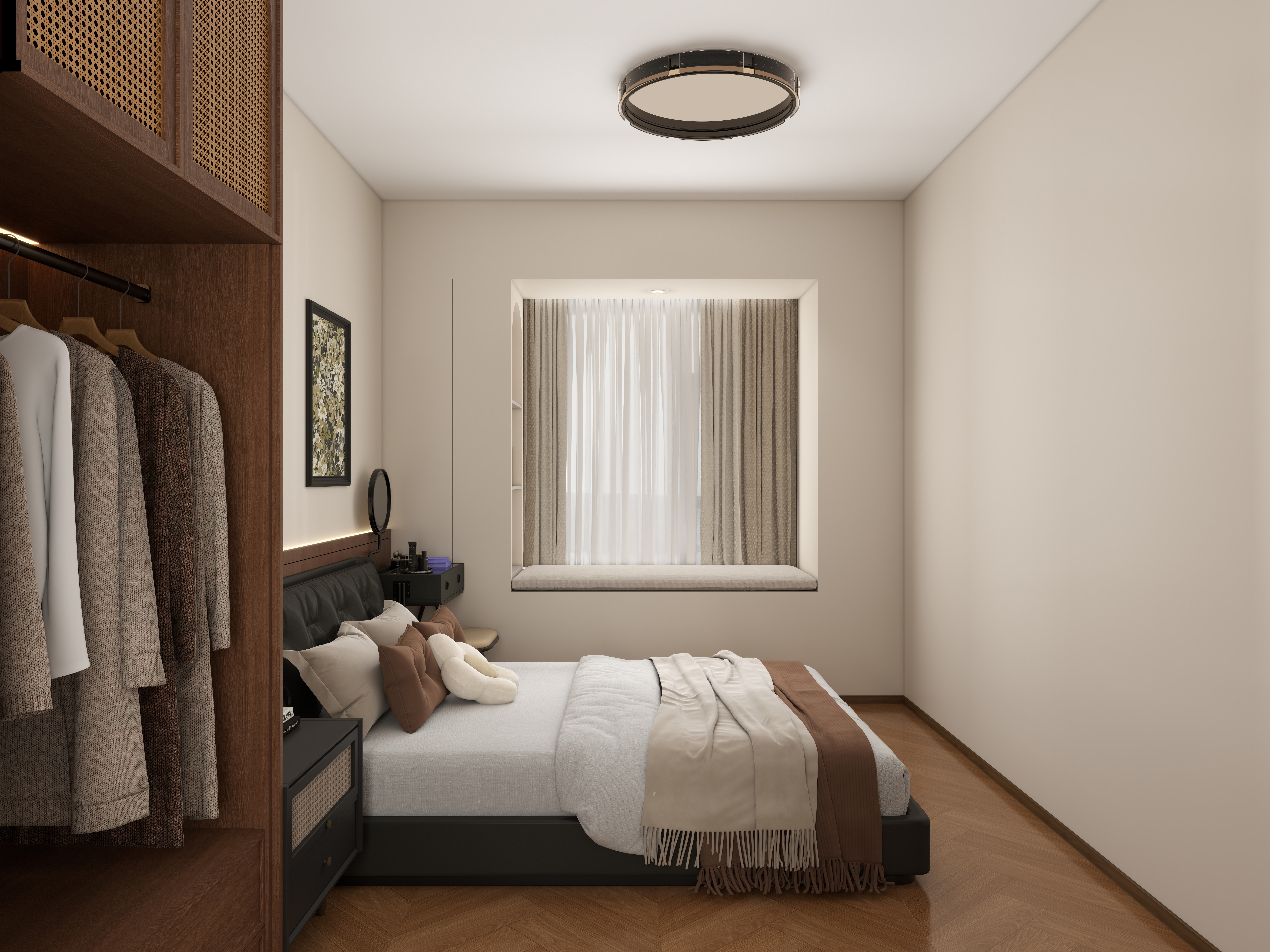 阿云丶-93㎡2室中古一层卧室装修效果图第1张