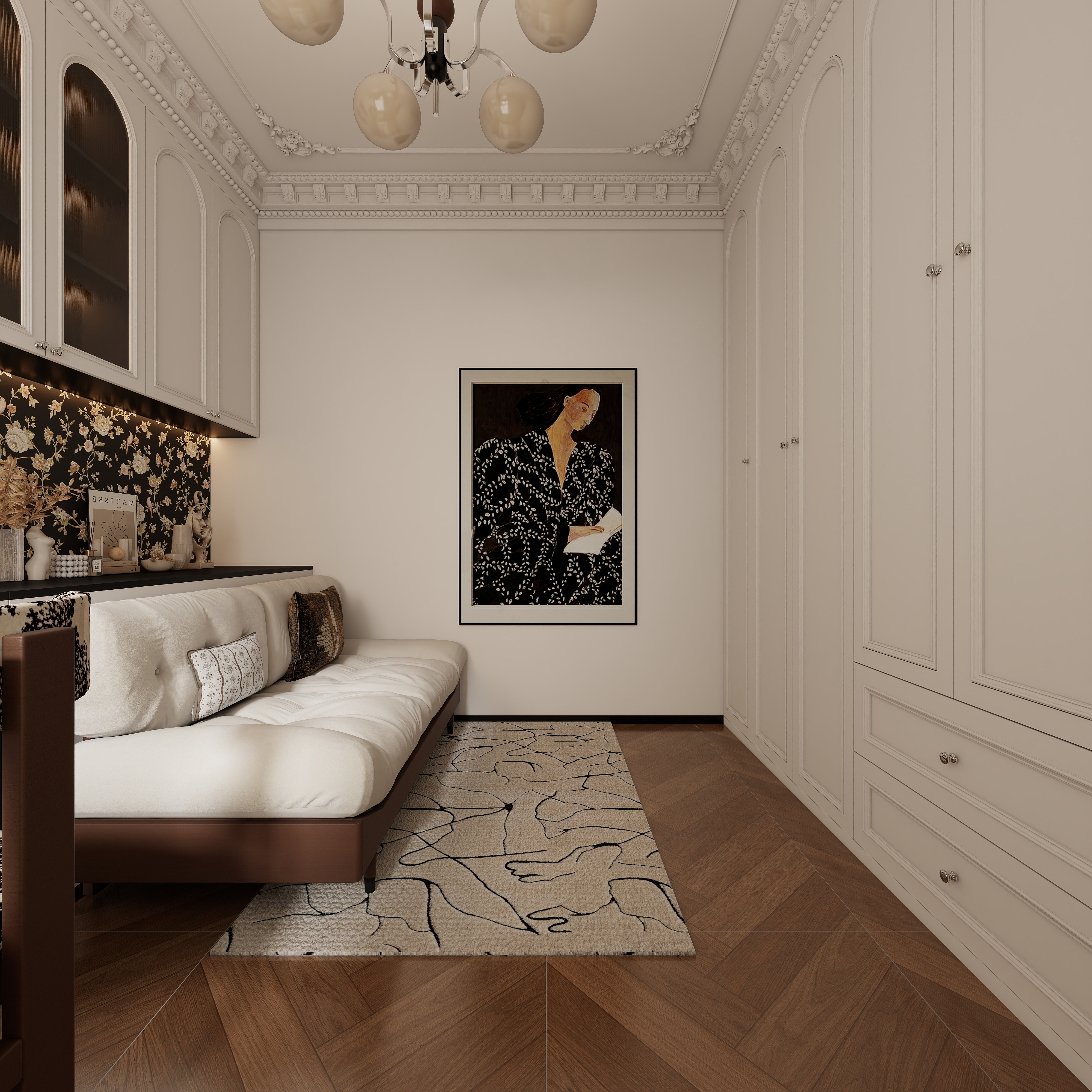 李懿轩-盛世御景院美式114㎡3室一层书房装修效果图第3张