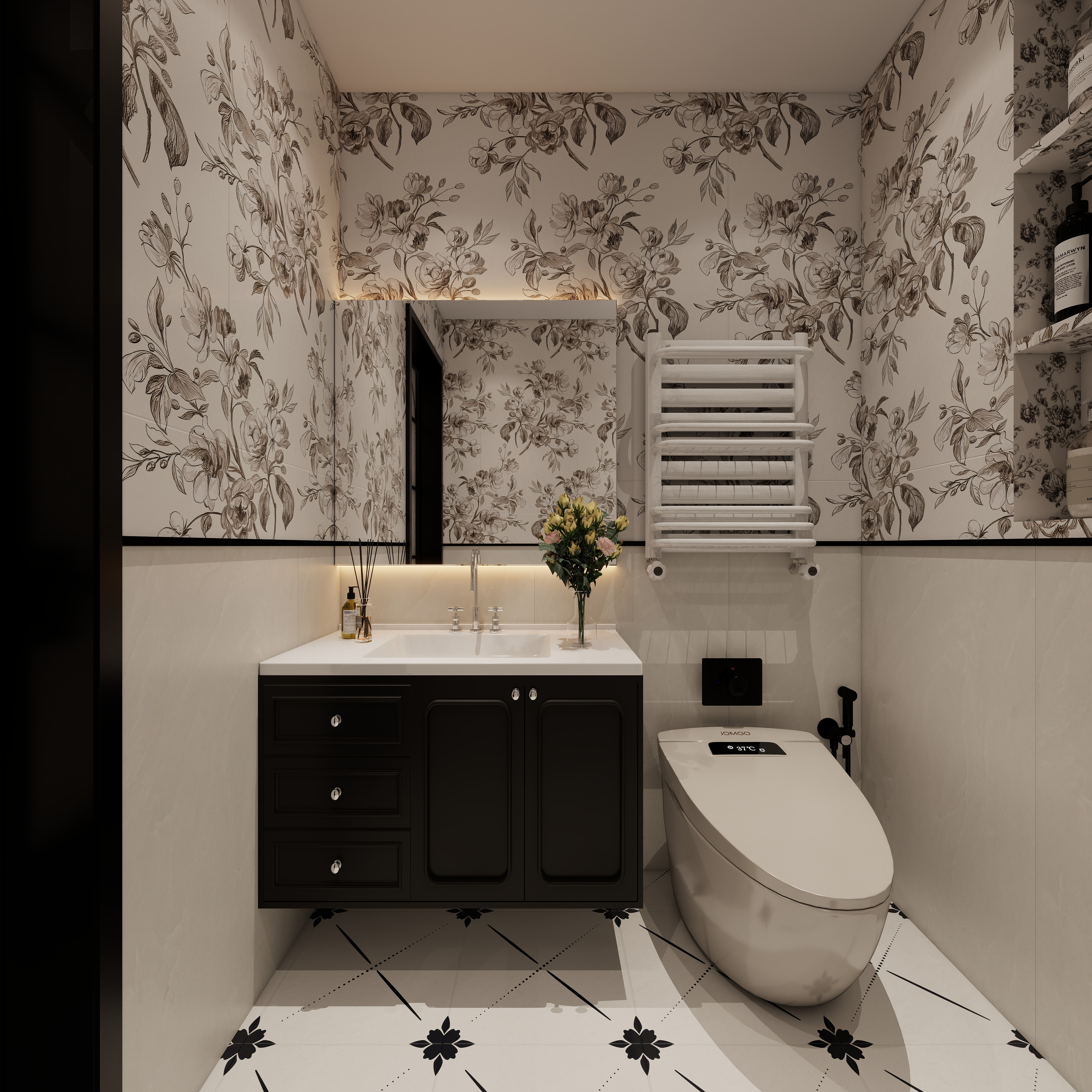 李懿轩-盛世御景院美式114㎡3室一层主卫装修效果图第3张