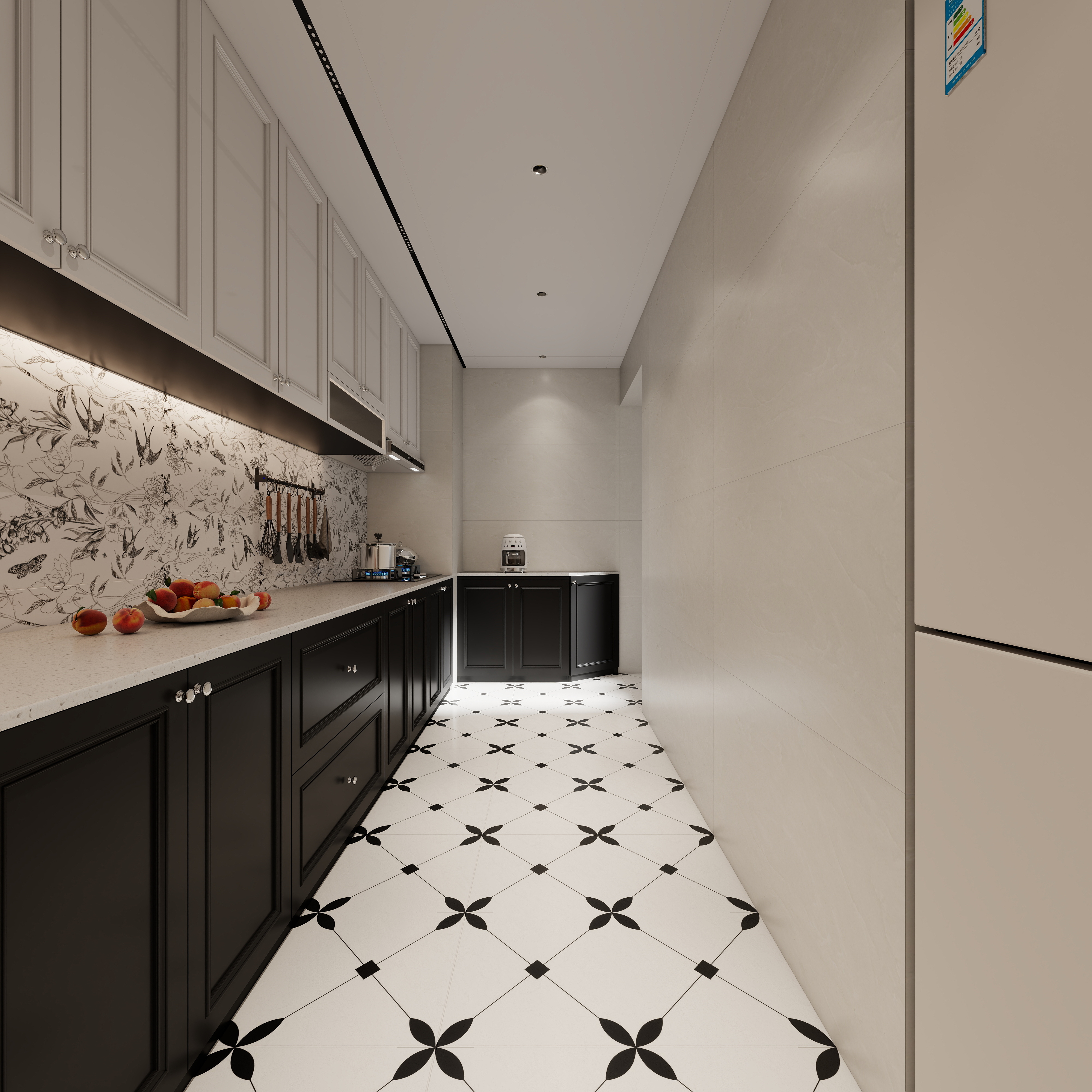 李懿轩-盛世御景院美式114㎡3室一层厨房装修效果图第3张