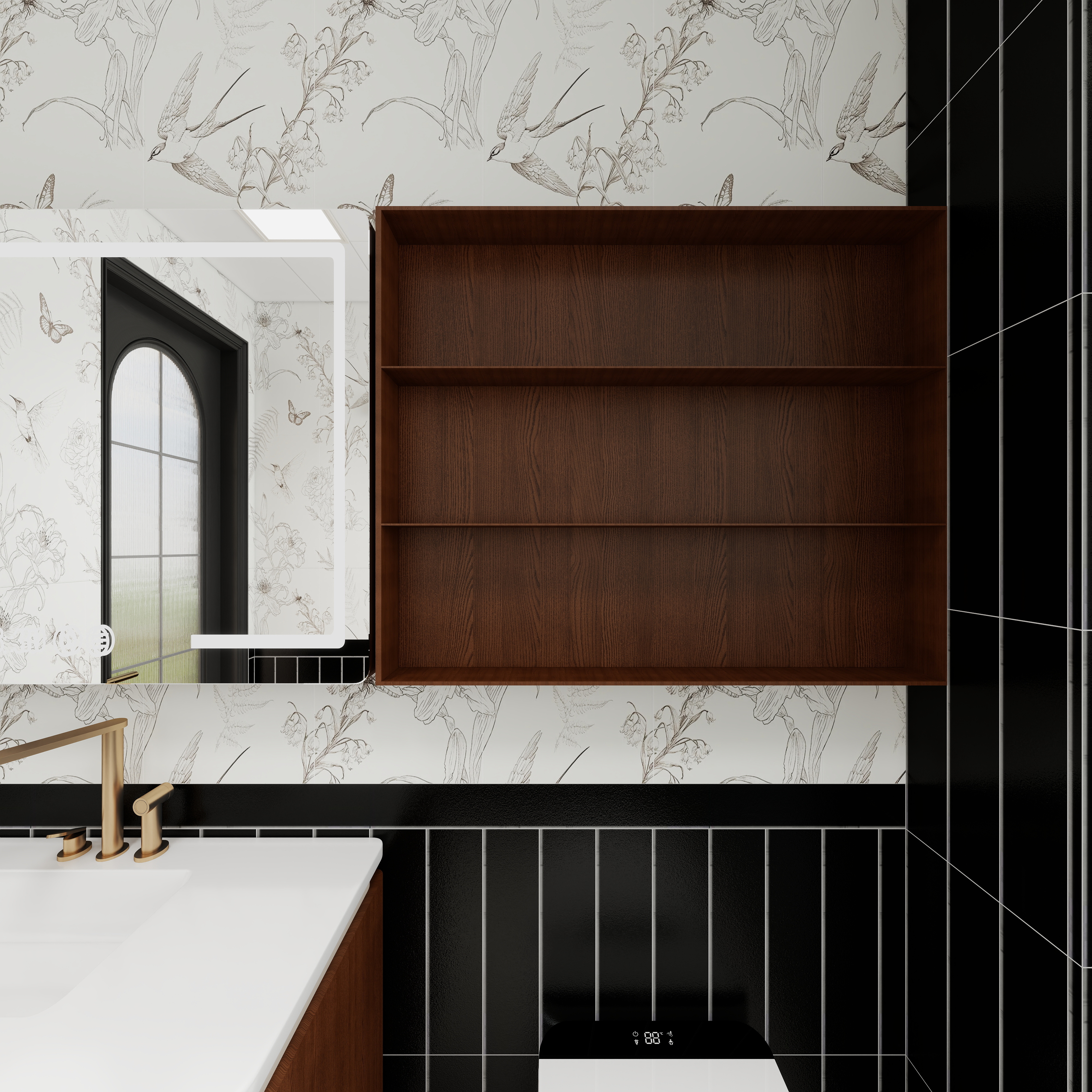 设计师言色-120平米 三室改四室 美式复古自然风一层主卫装修效果图第4张