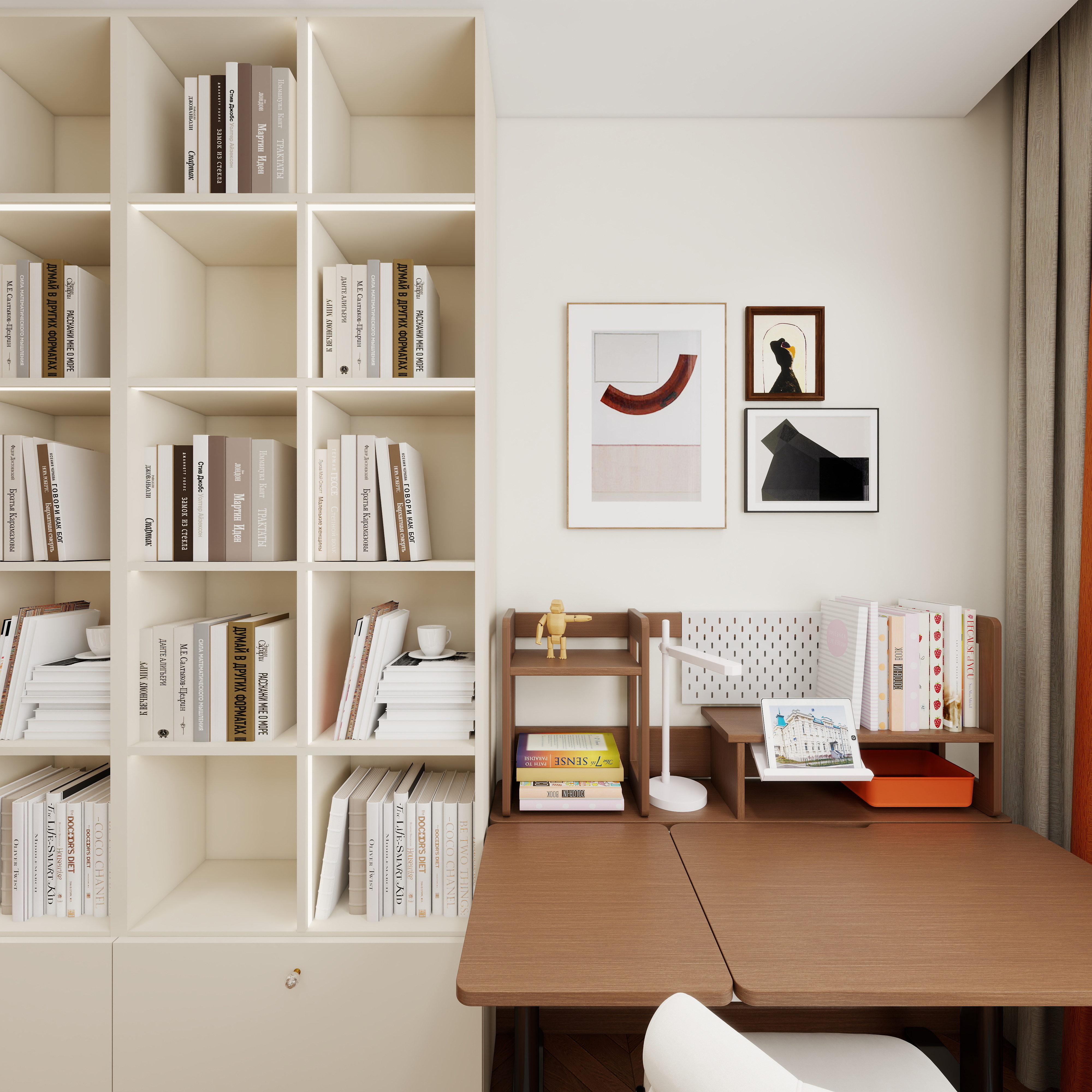 设计师言色-120平米 三室改四室 美式复古自然风一层二女儿房装修效果图第4张