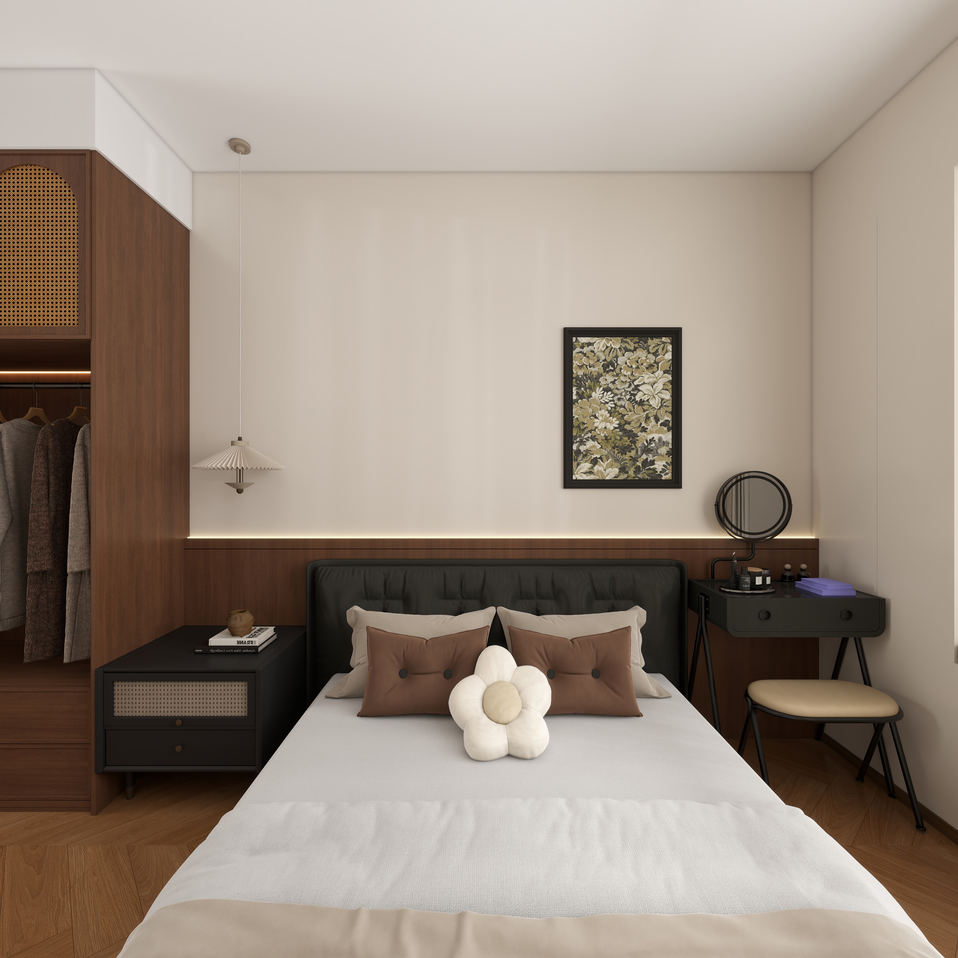 阿云丶-93㎡2室中古一层卧室装修效果图第2张