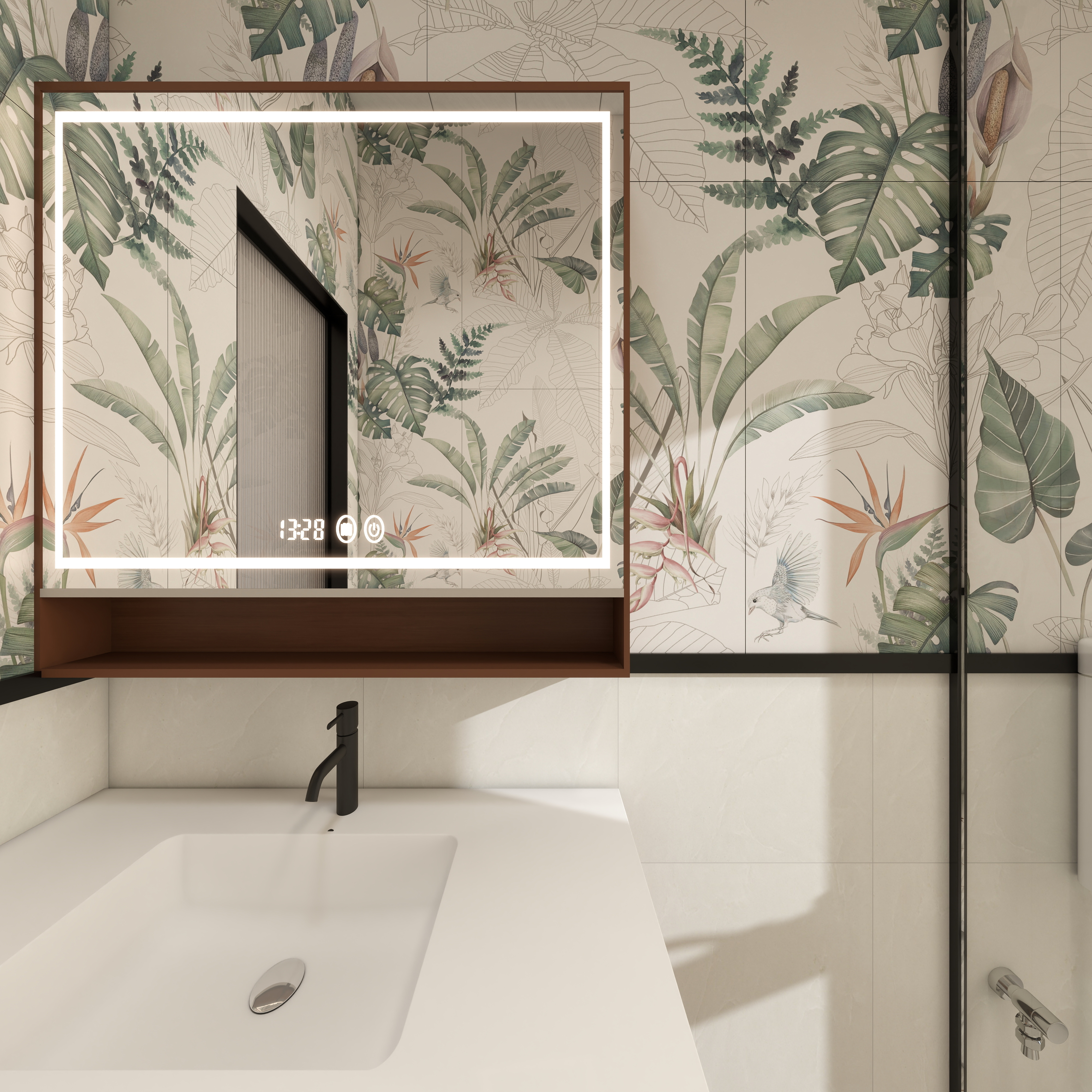 阿云丶-93㎡2室中古一层卫生间装修效果图第1张