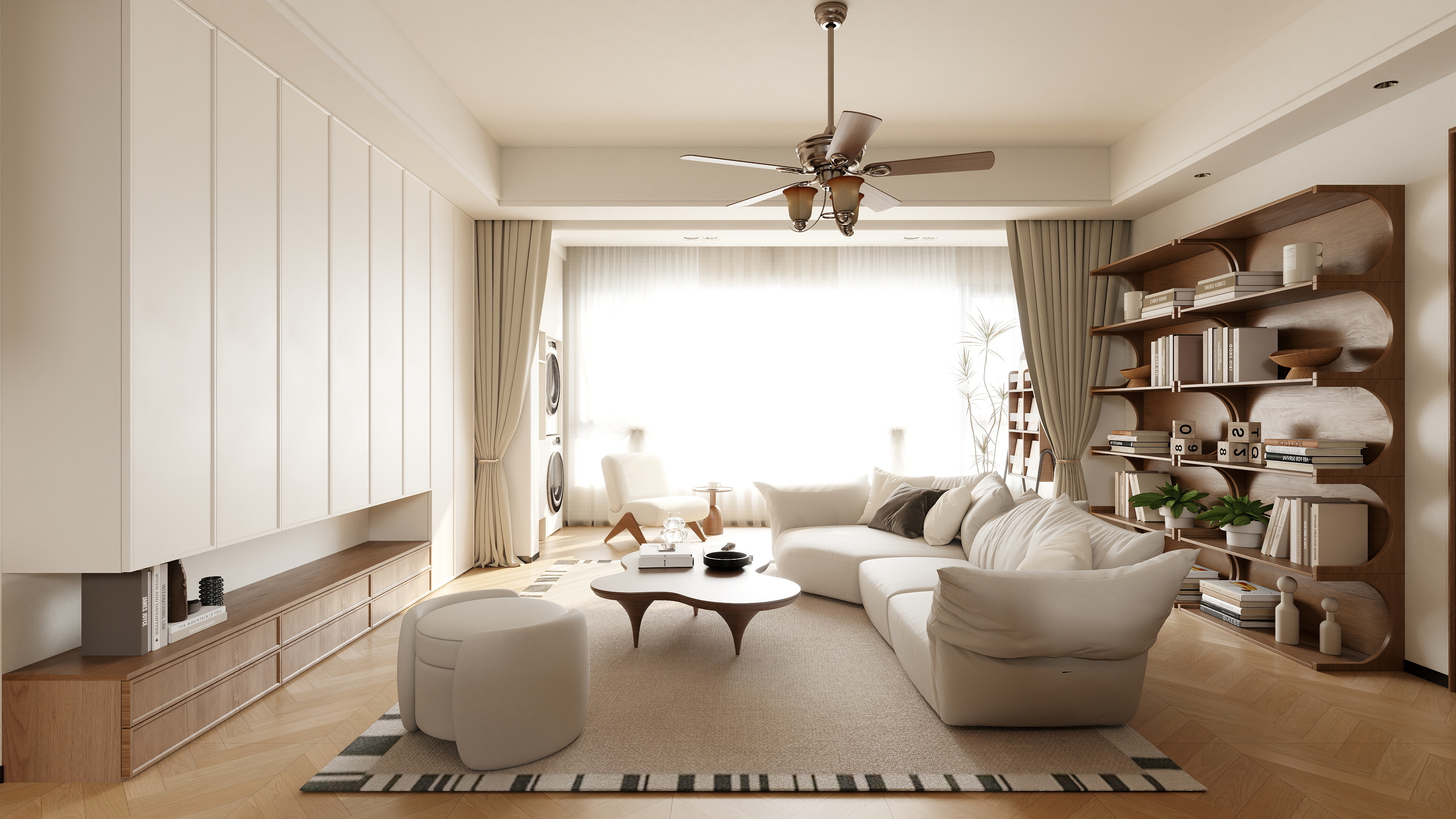 星空工作室500一套-中古风4室119㎡装修效果图