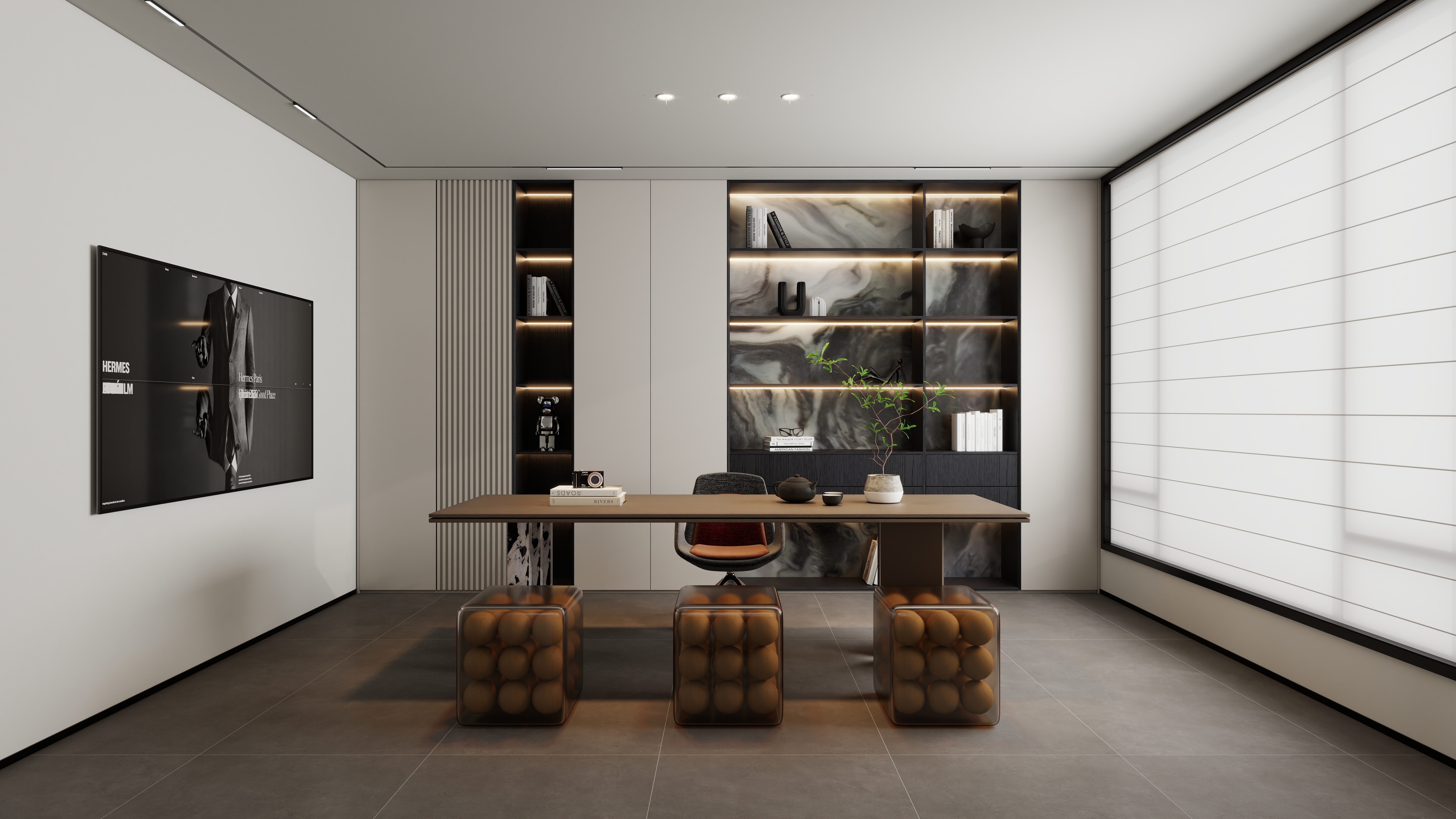 孙有权-『2025-10』115平丨办公空间一层办公室装修效果图第2张