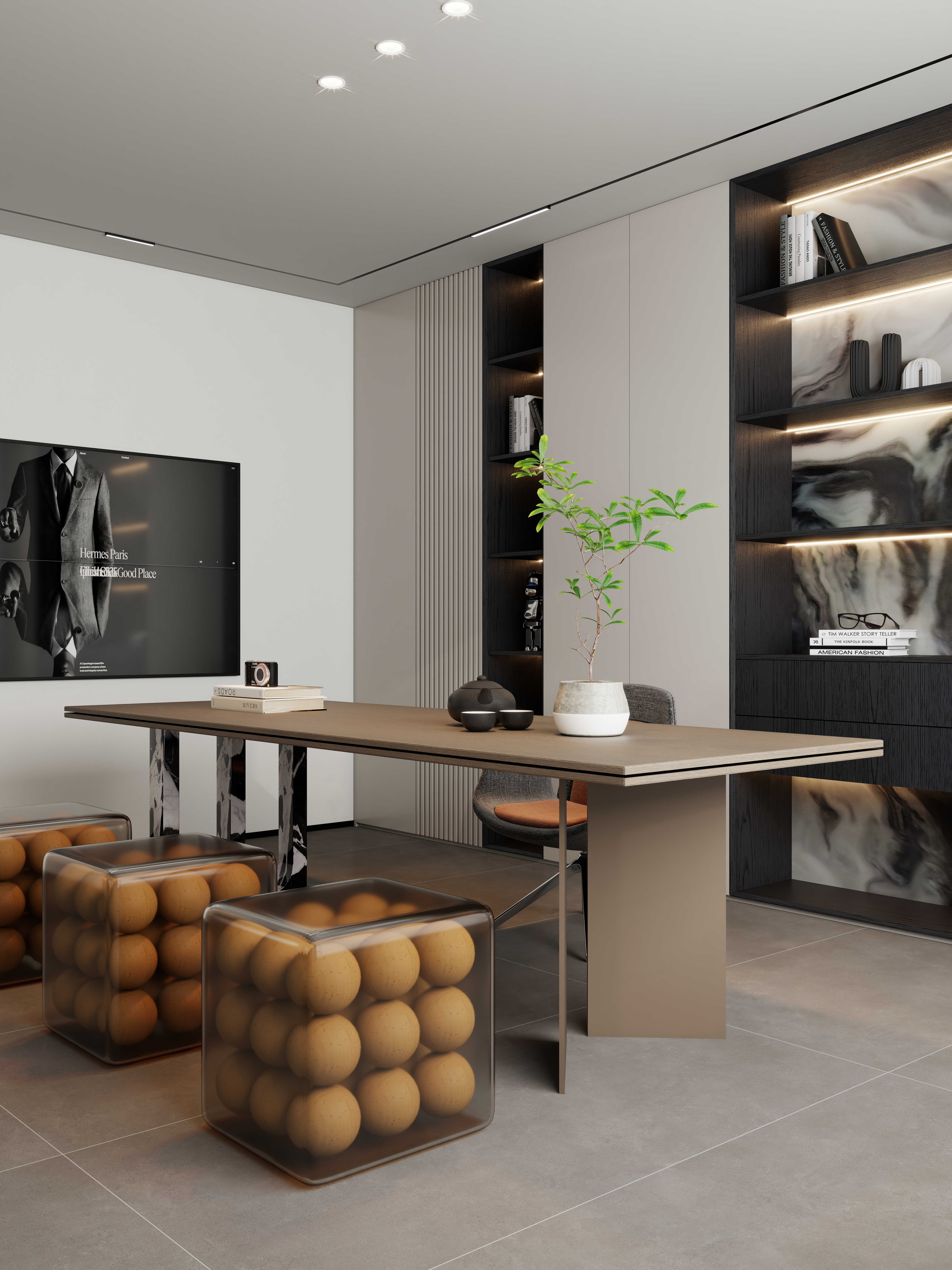 孙有权-『2025-10』115平丨办公空间一层办公室装修效果图第1张