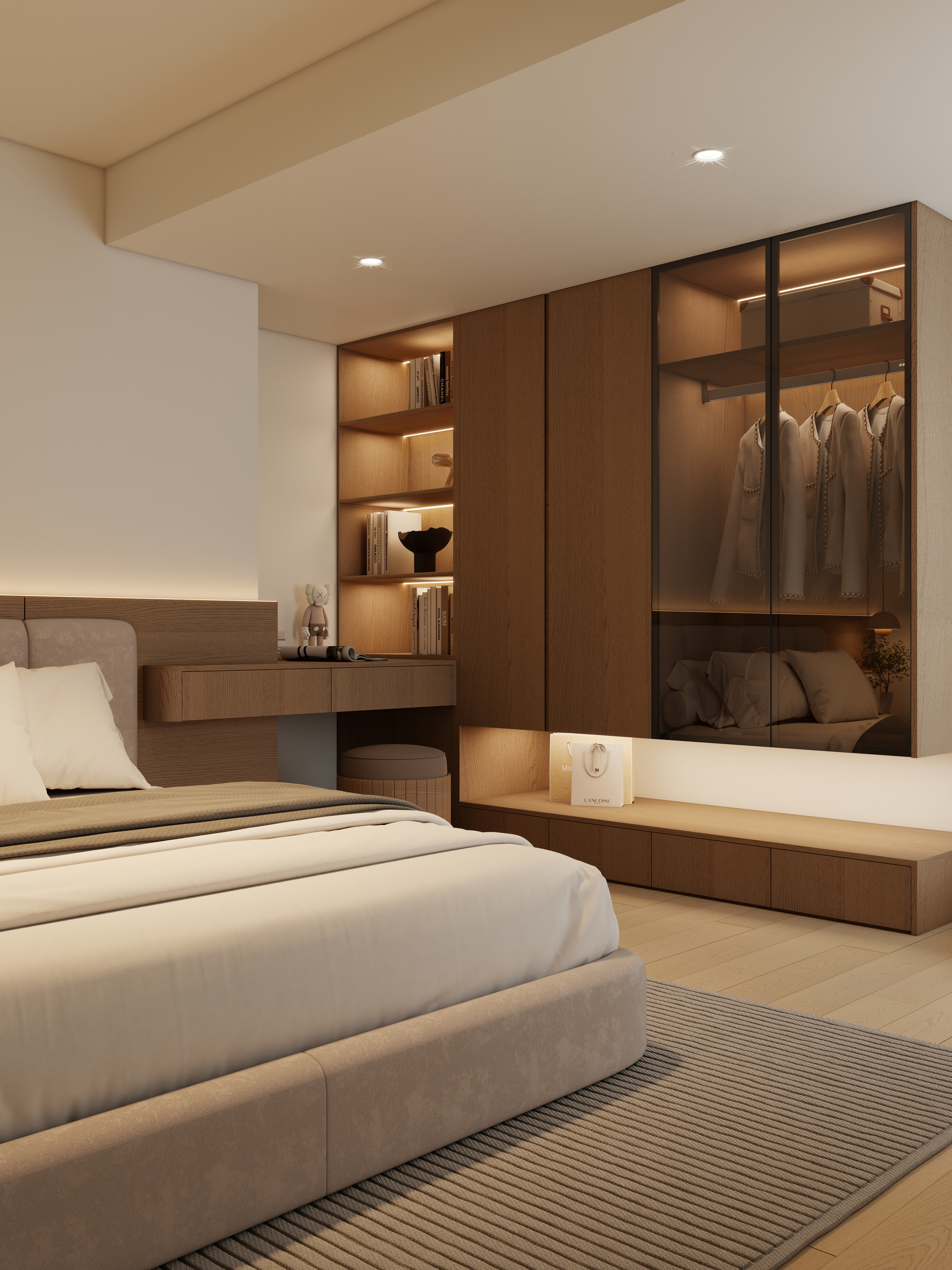 孙有权-『2025-10』17平丨原木风卧室一层女儿房装修效果图第2张