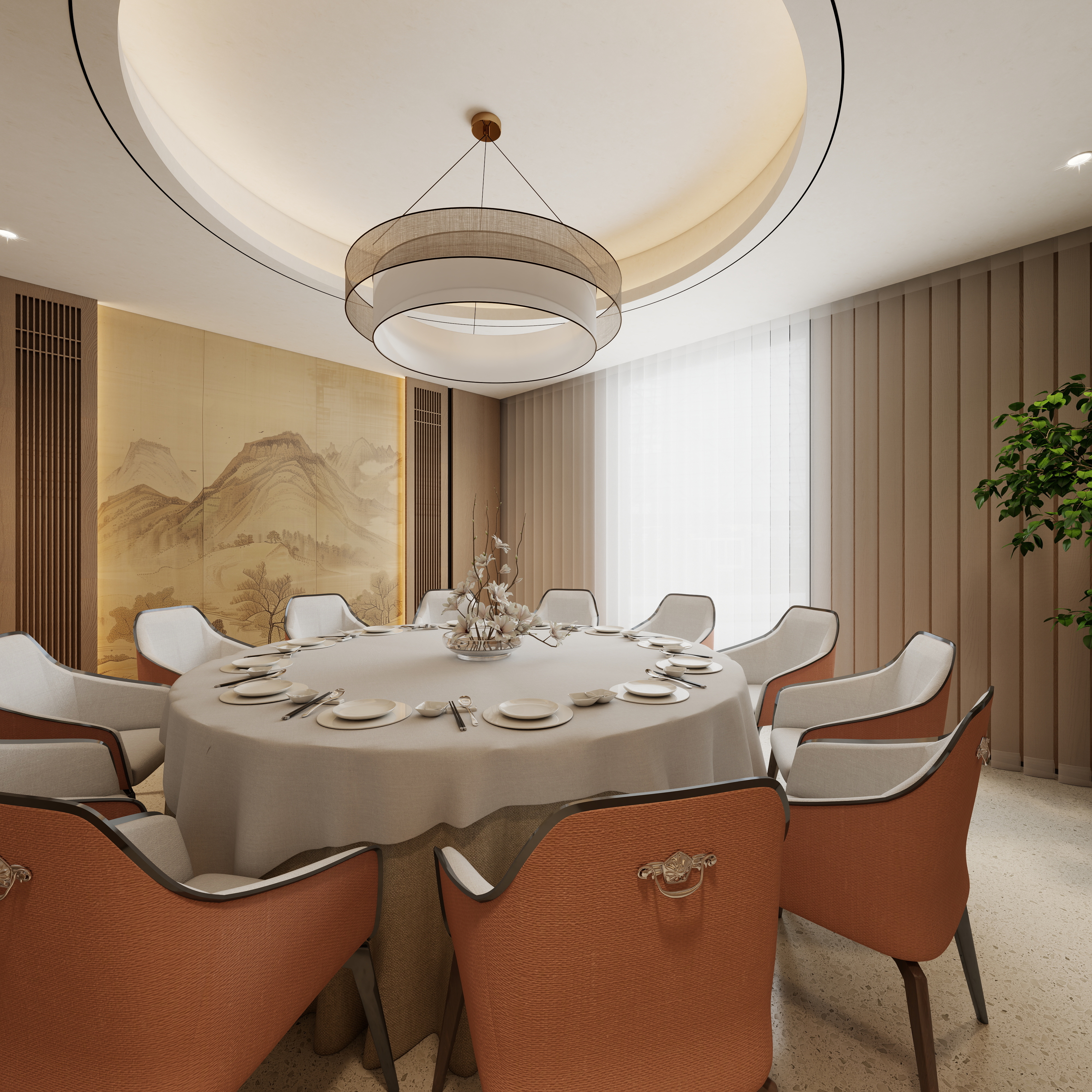 孙有权-『2025-10』294平丨快餐店一层包厢装修效果图第4张