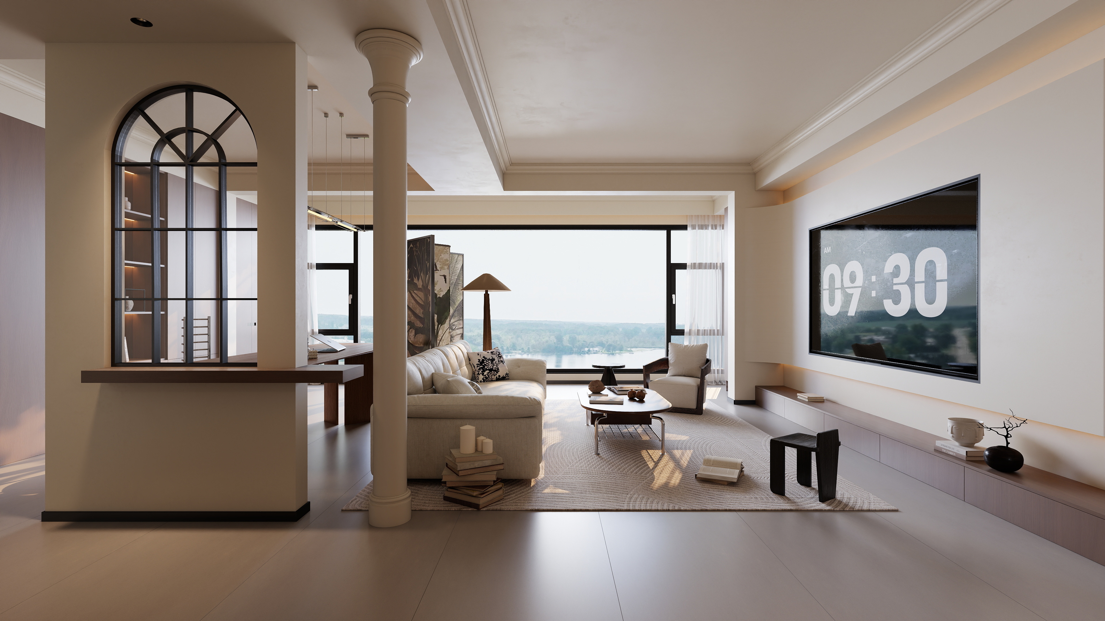 星空设计500一套-中古风3室139㎡-装修设计方案