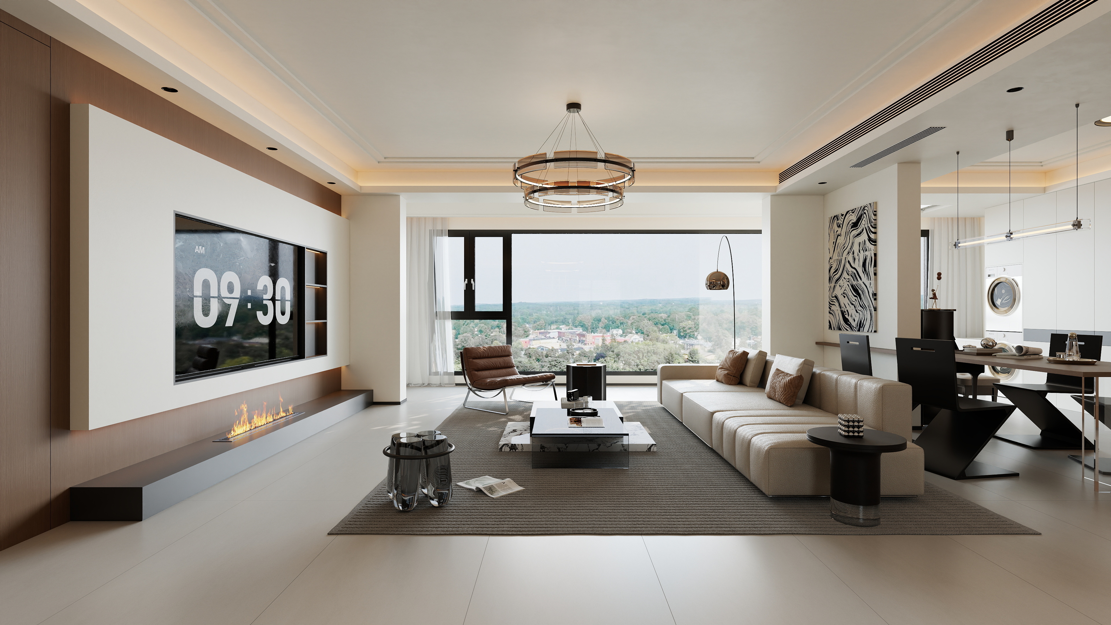 星空设计500一套-现代简约171㎡3室装修效果图