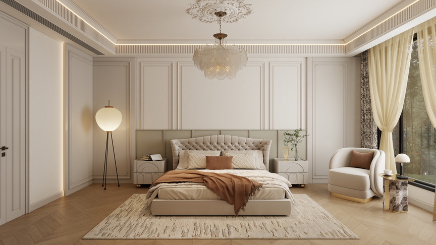 孙有权-『2025-10』23平丨法式卧室装修效果图