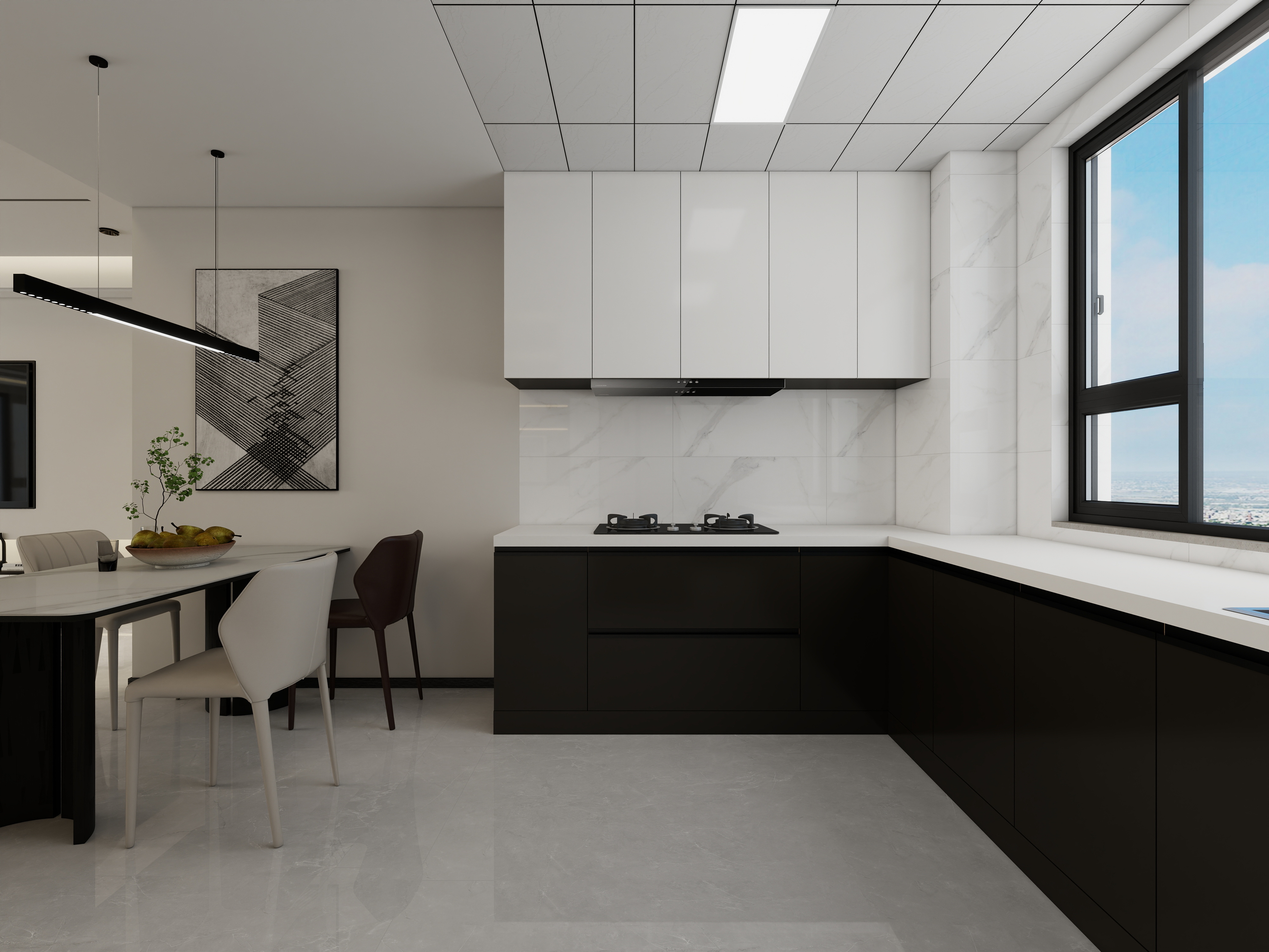 星空设计工作室design-现代简约139㎡3室装修效果图