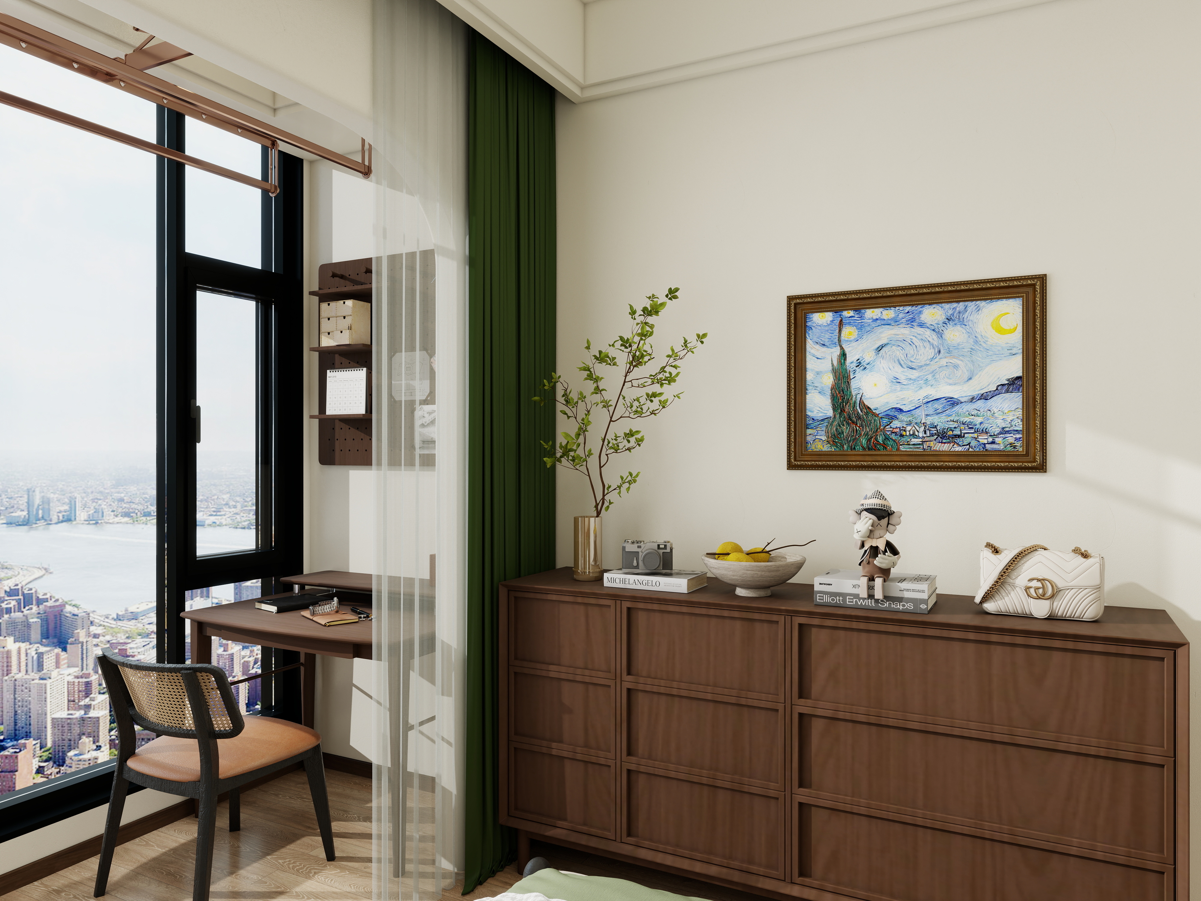 Markilay-【胡桃凝脂】两室改三室65㎡装修效果图