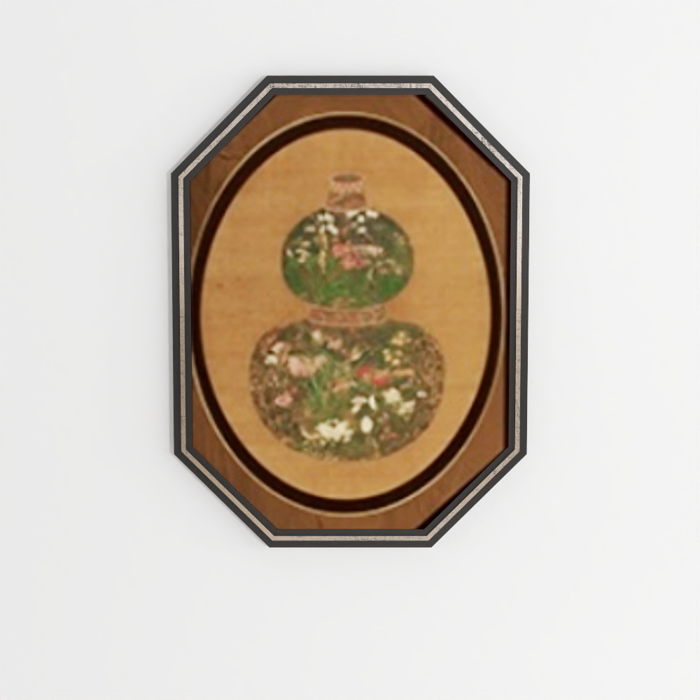 法式中古客餐厅挂画13D模型