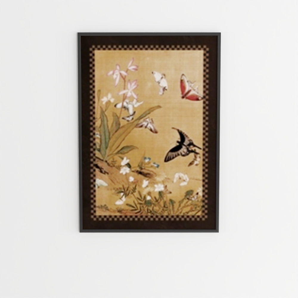 法式中古客餐厅挂画23D模型