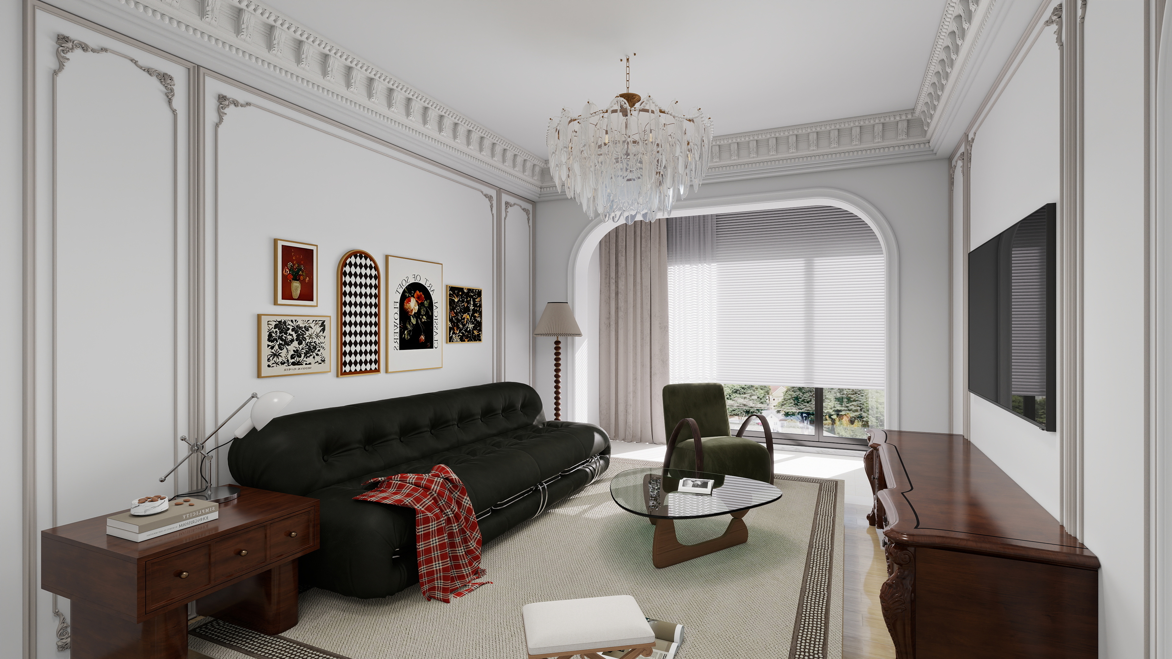 小宇设计e-华邦  锦绣华府欧式87㎡2室装修效果图