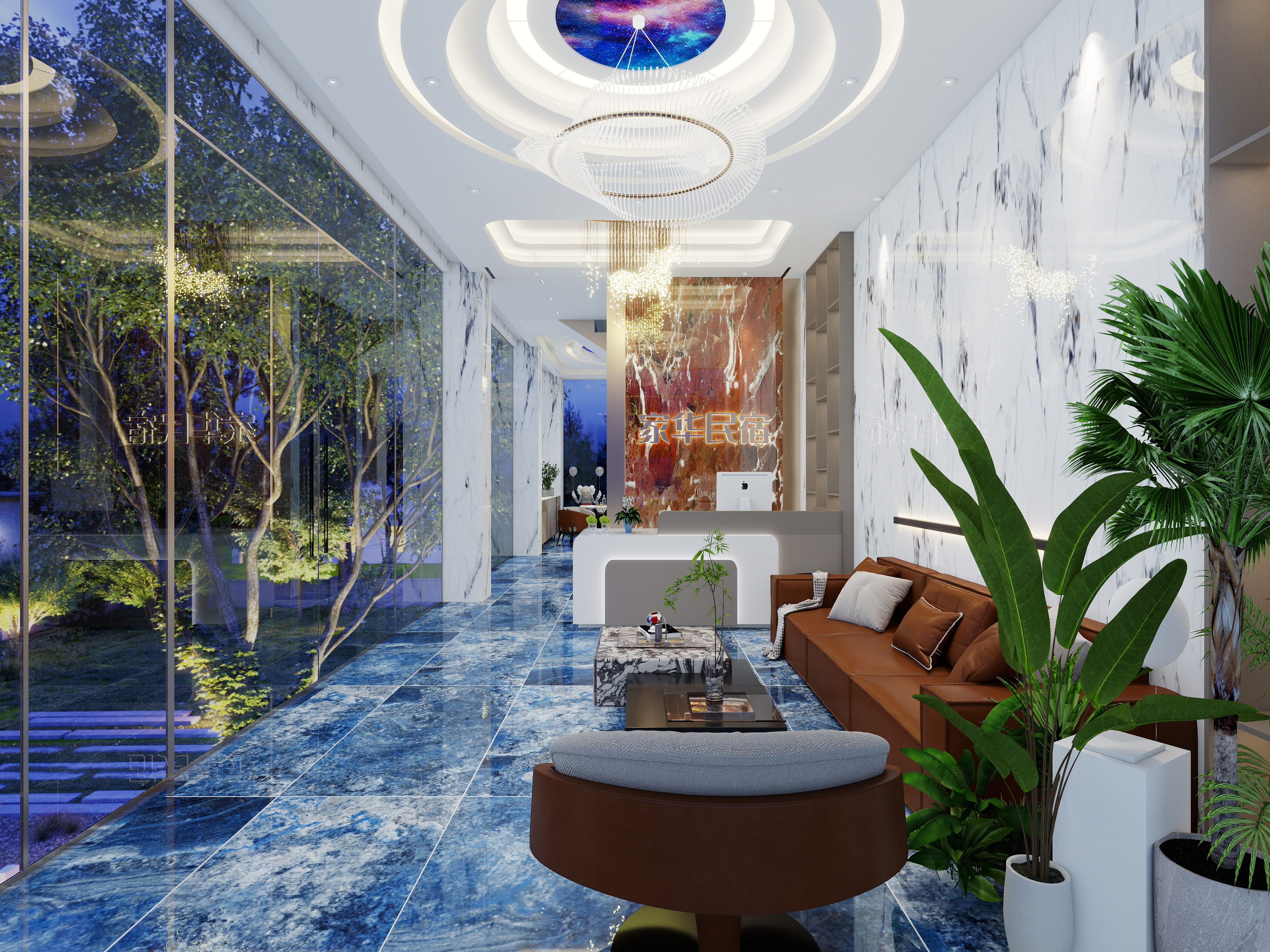 韦台甫-家华精品民宿大厅装修效果图