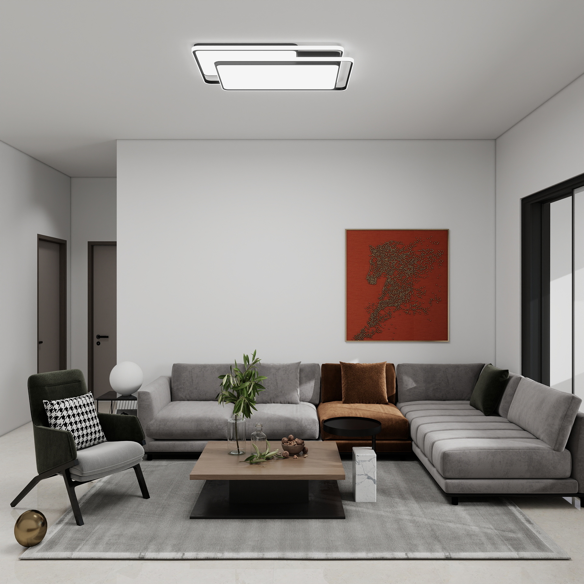 吴爽-80m²现代简约风格设计 装修效果图