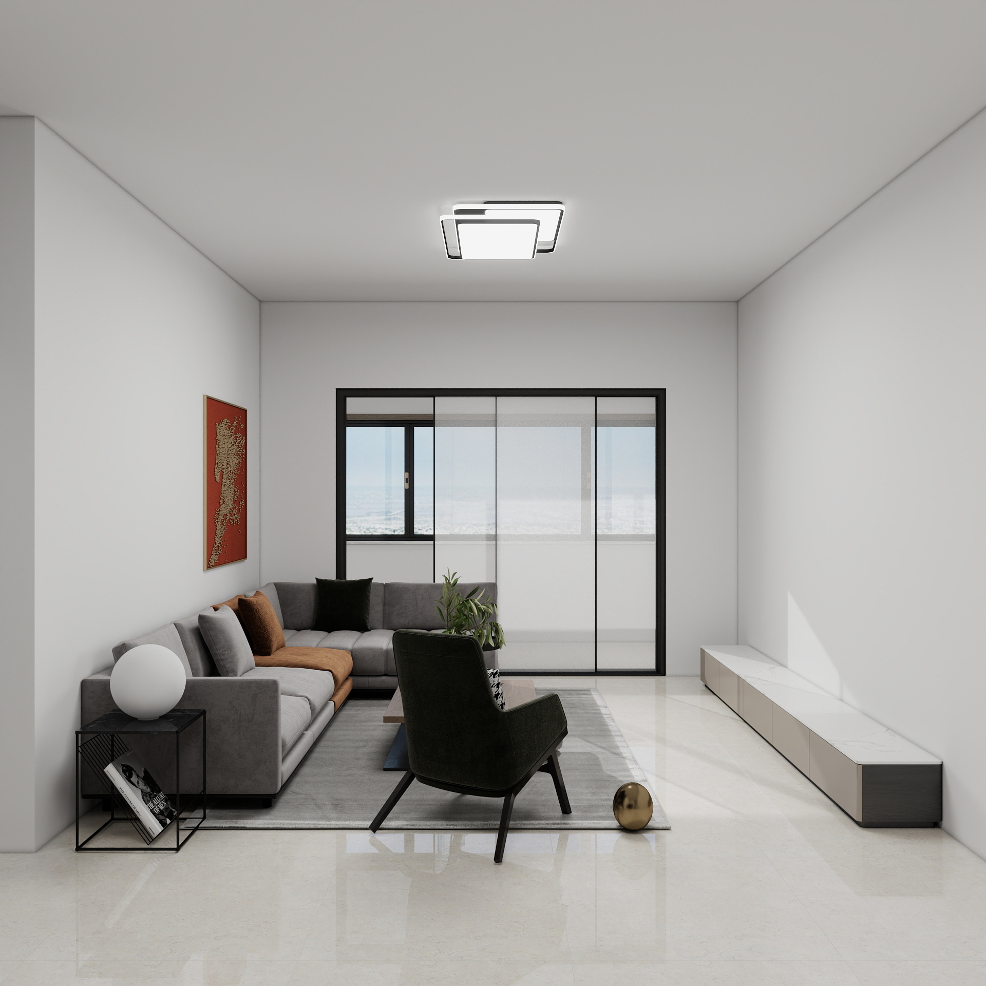 吴爽-80m²现代简约风格设计 装修效果图