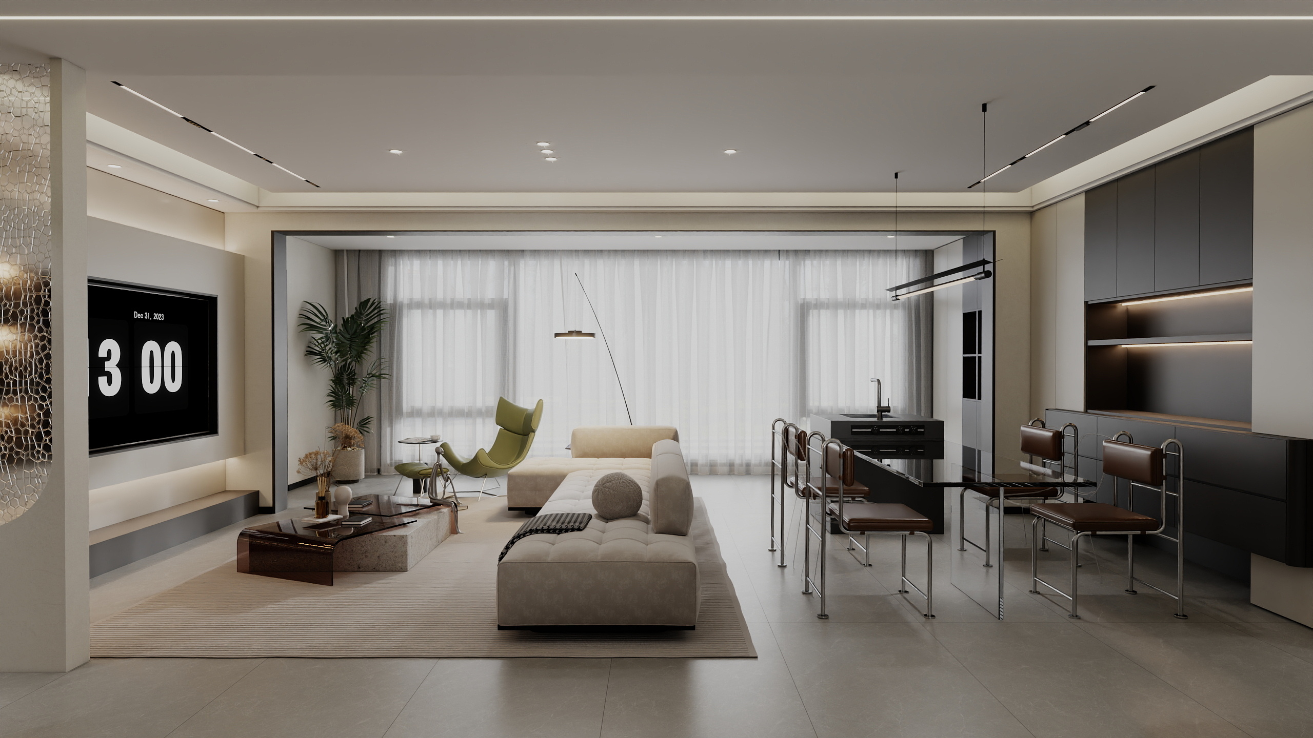 暴力奶兔丶-现代黑白灰-装修设计方案