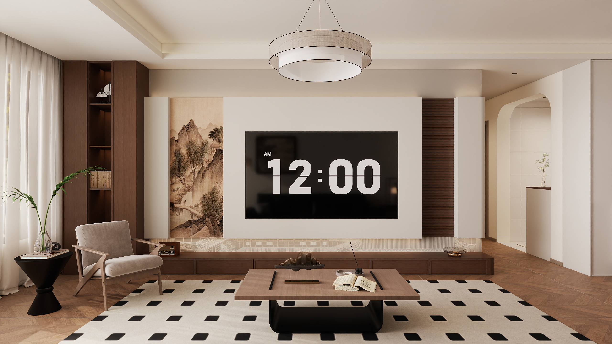 李青越-129平宋氏中古四居室 装修效果图