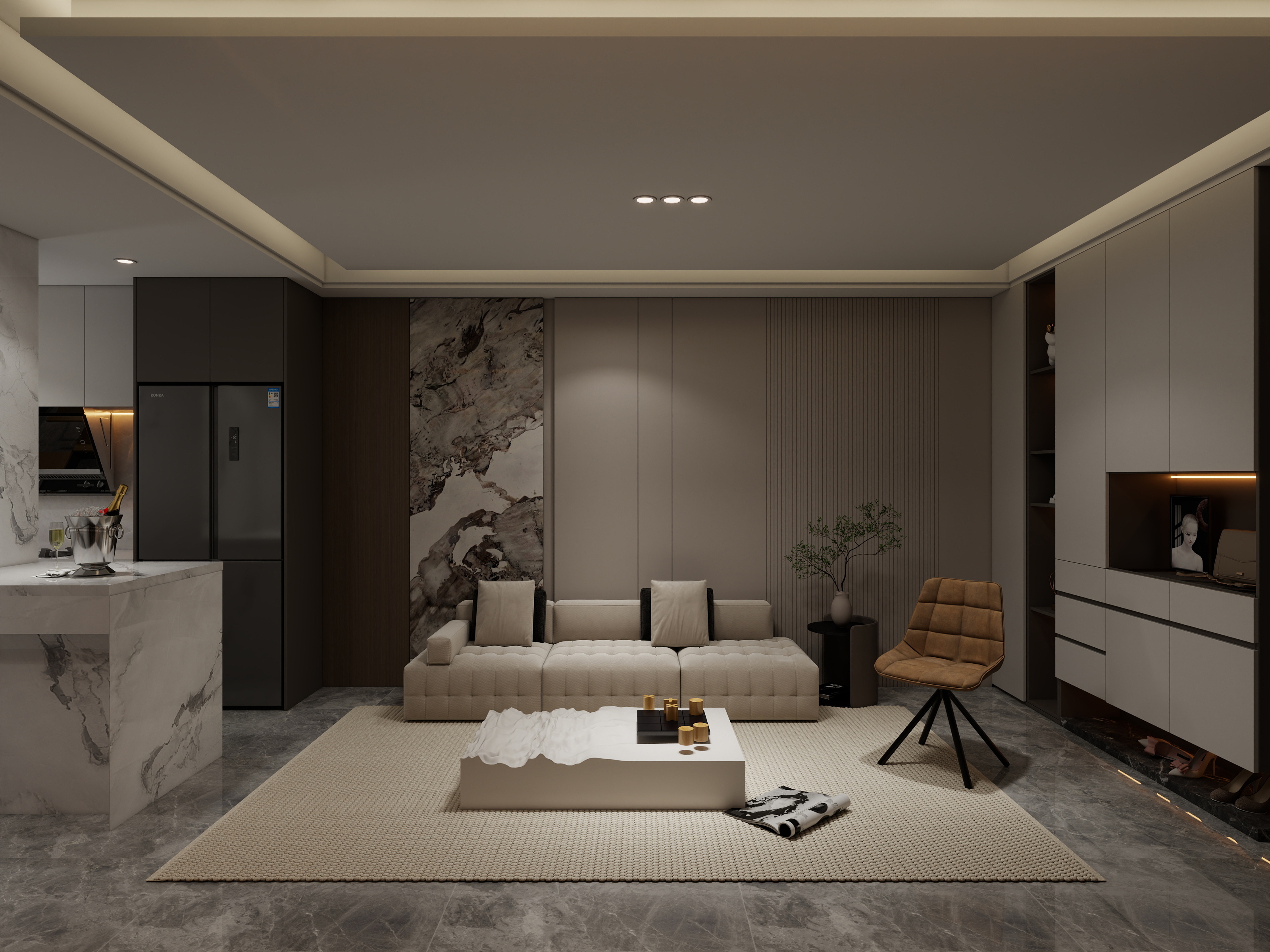 我不是酷神-56平轻奢意式-装修设计方案