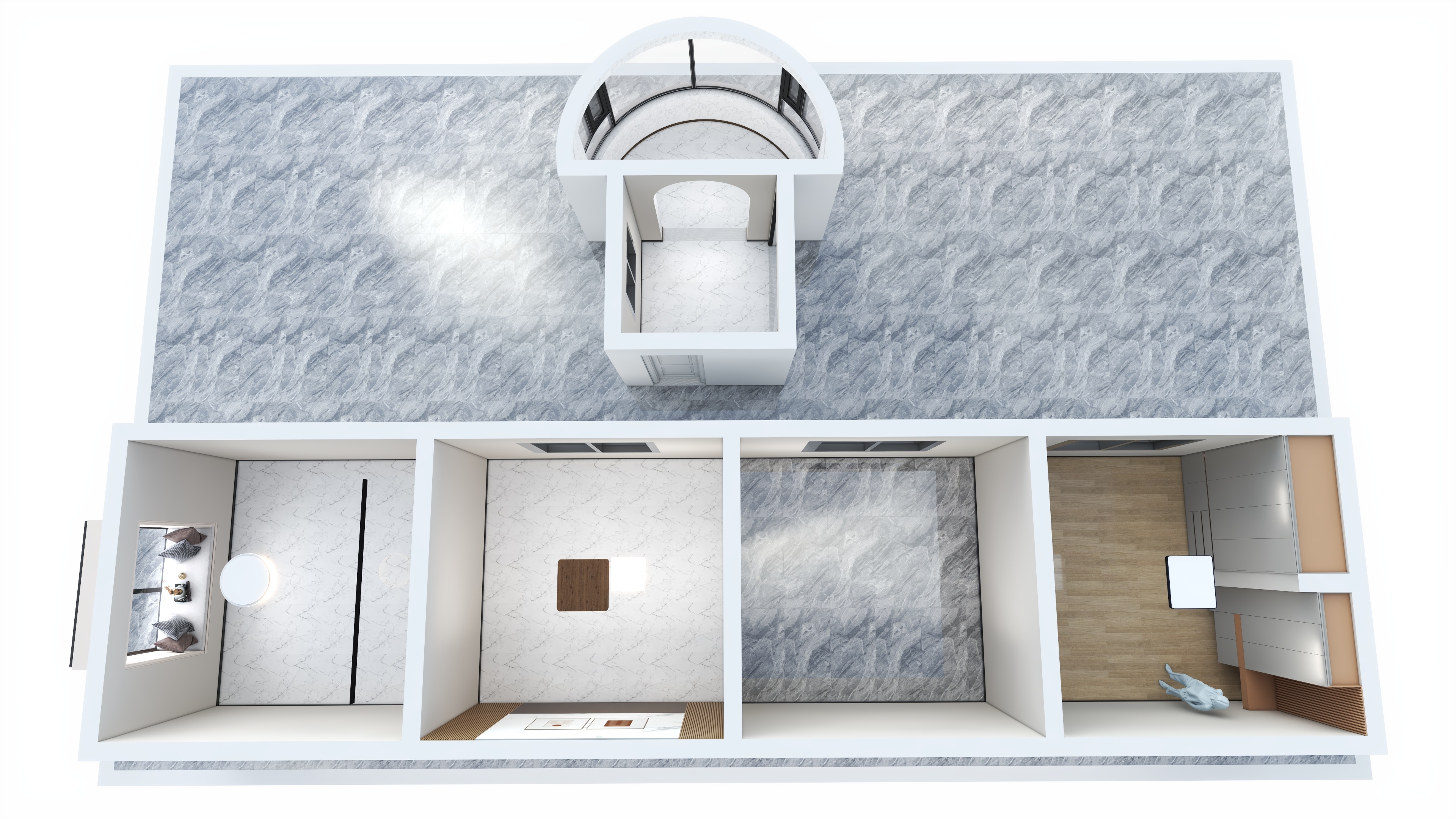 强力家具-王凯-中级实操考核户型-装修设计方案