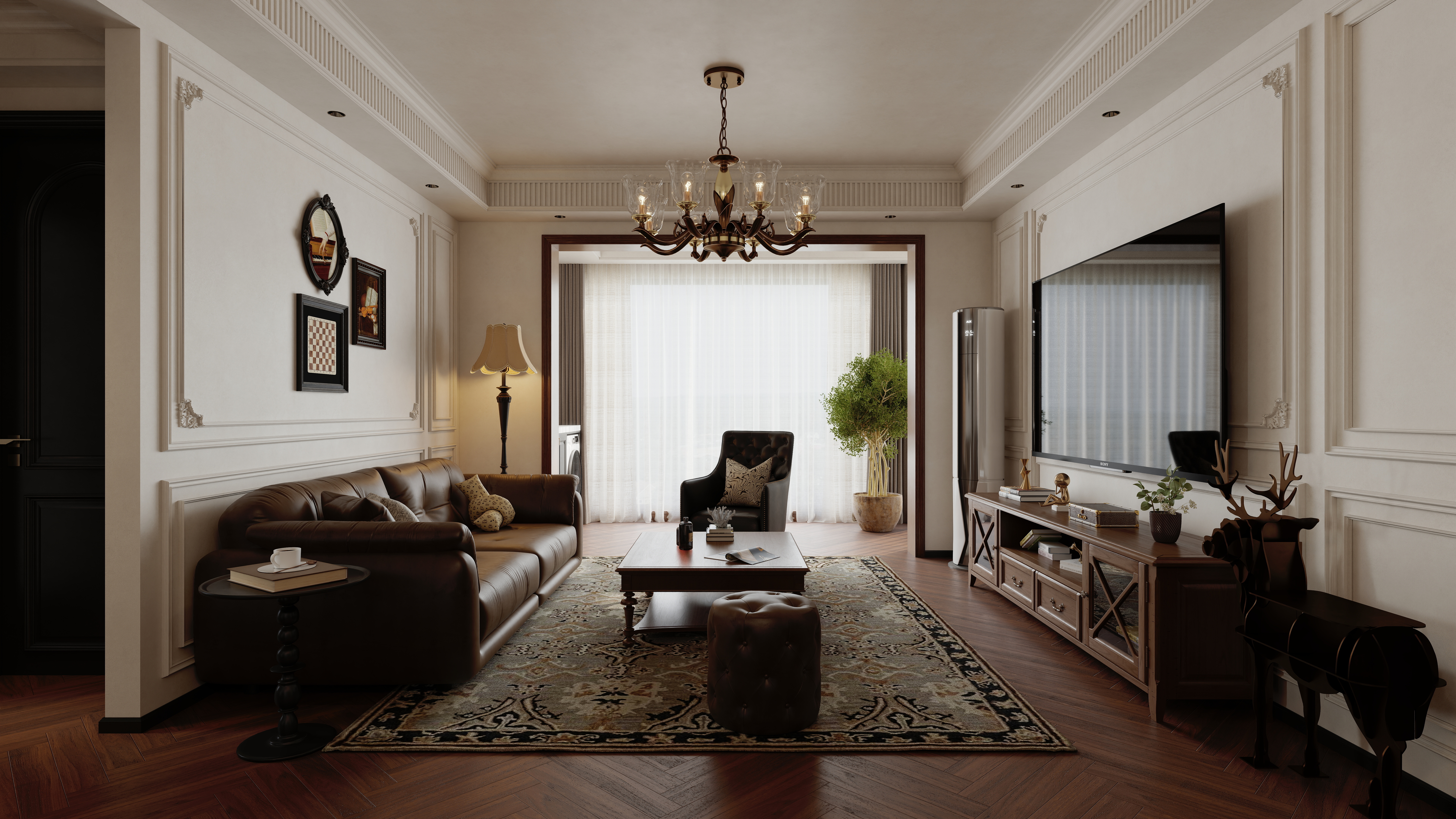 星空设计工作室500一套-法式中古风3室112㎡ -装修设计方案