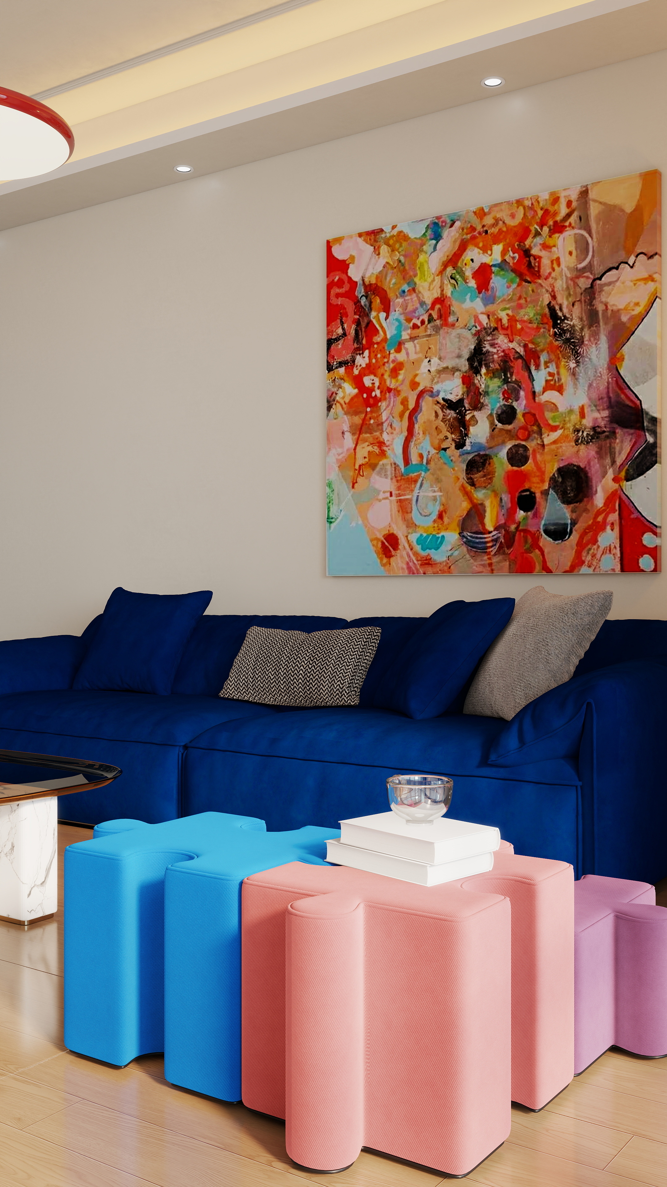 艺雅丽-95平中古风  装修效果图