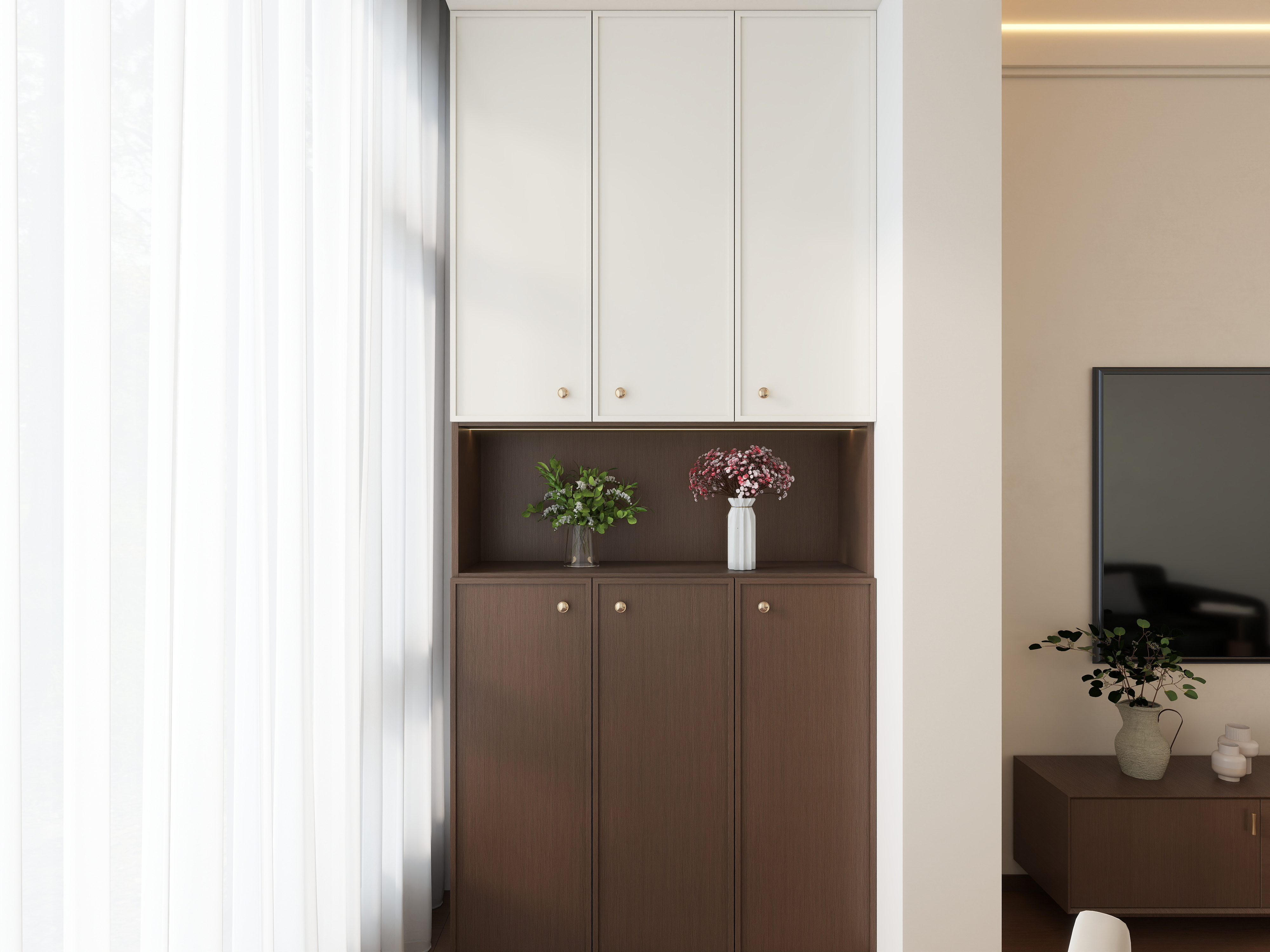 艺雅丽-80平米中古风装修效果图