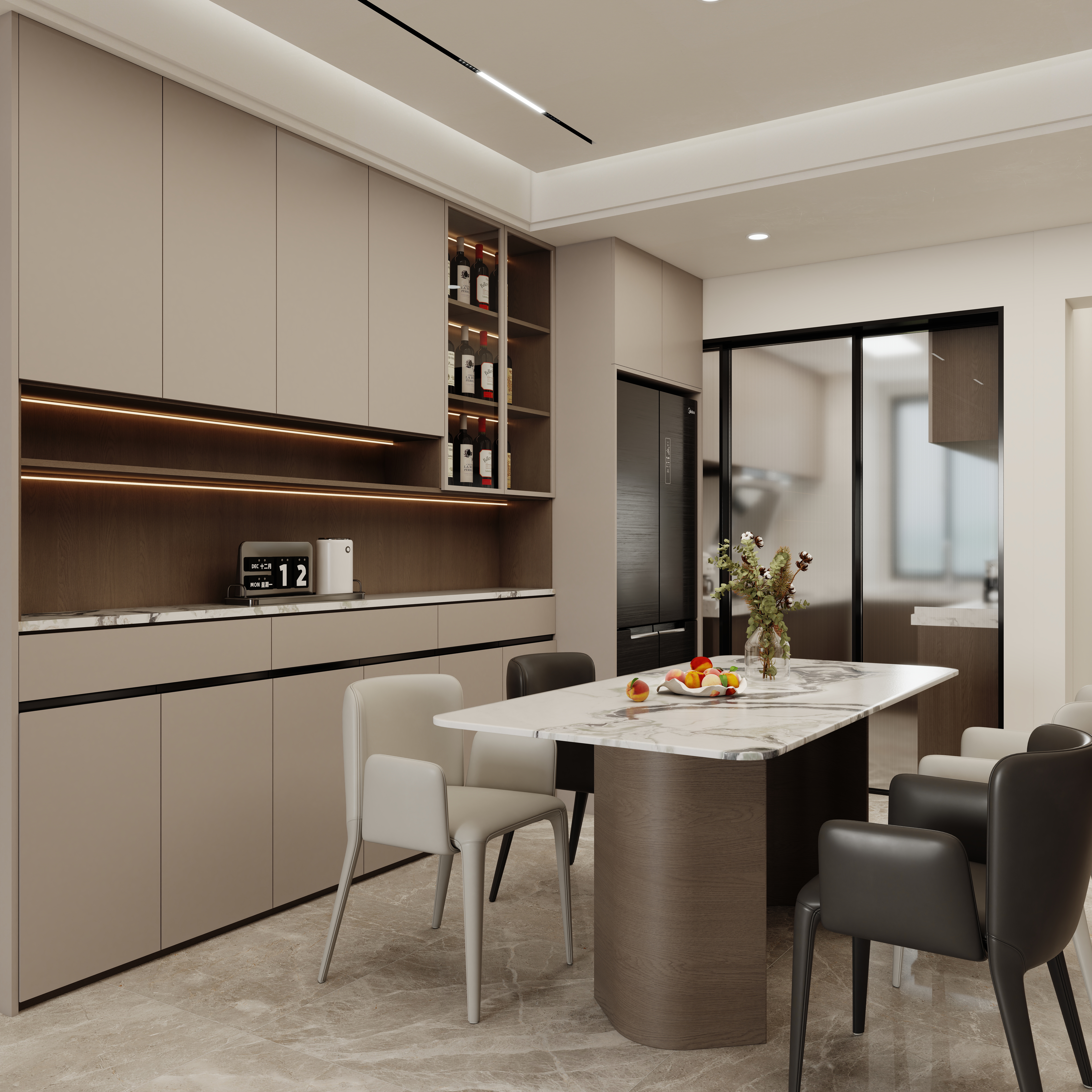 壹诺设计工作室-现代意式装修效果图