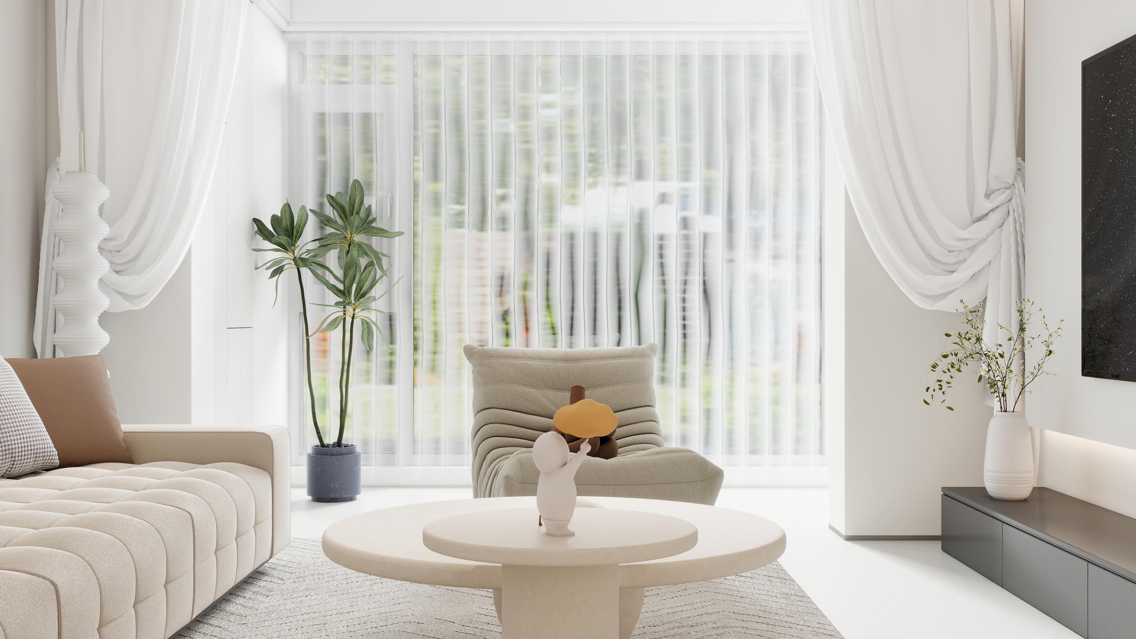 栖恒设计-111㎡1室-装修设计方案