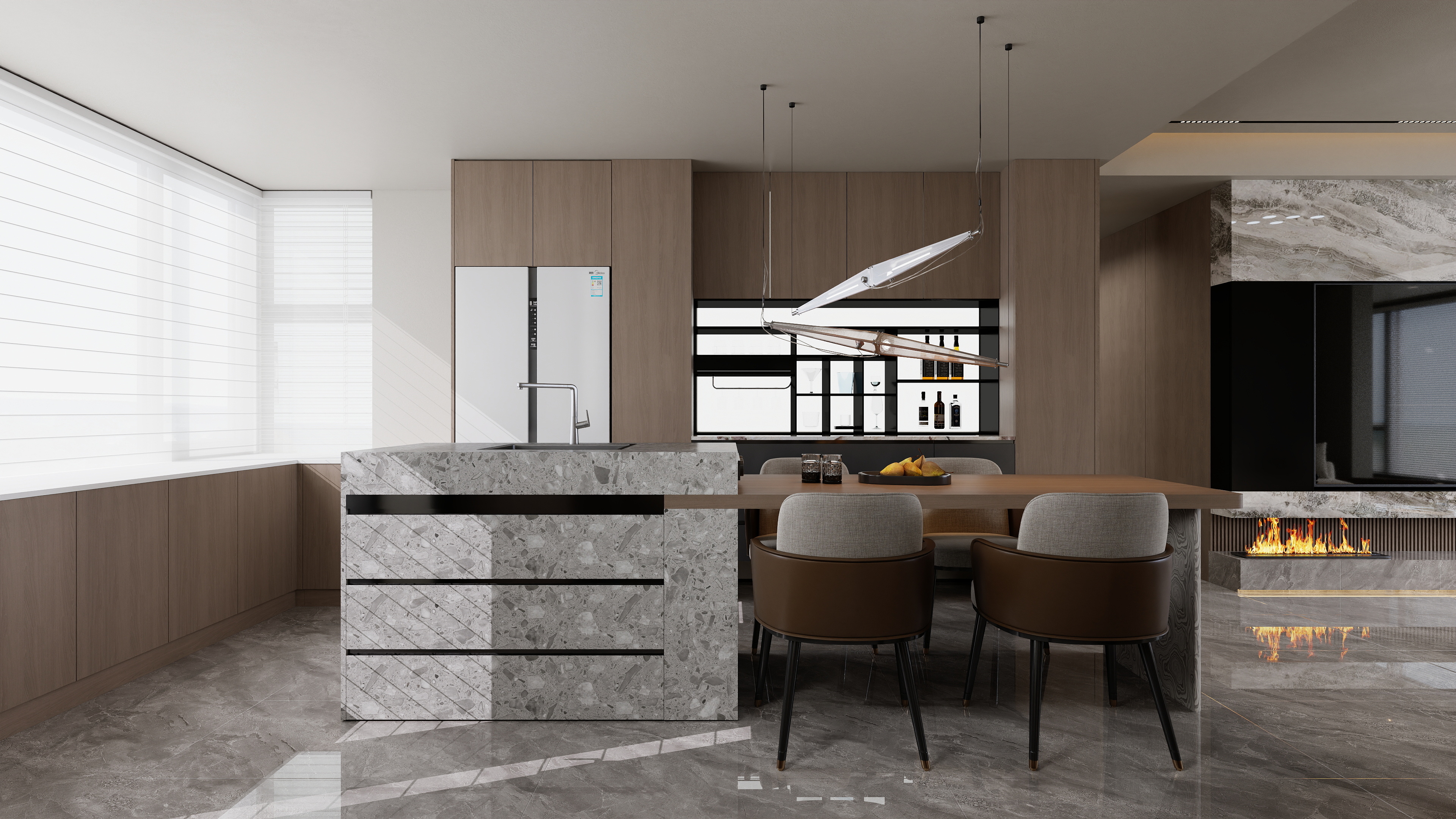 星空设计500一套-现代简约148㎡3室装修效果图