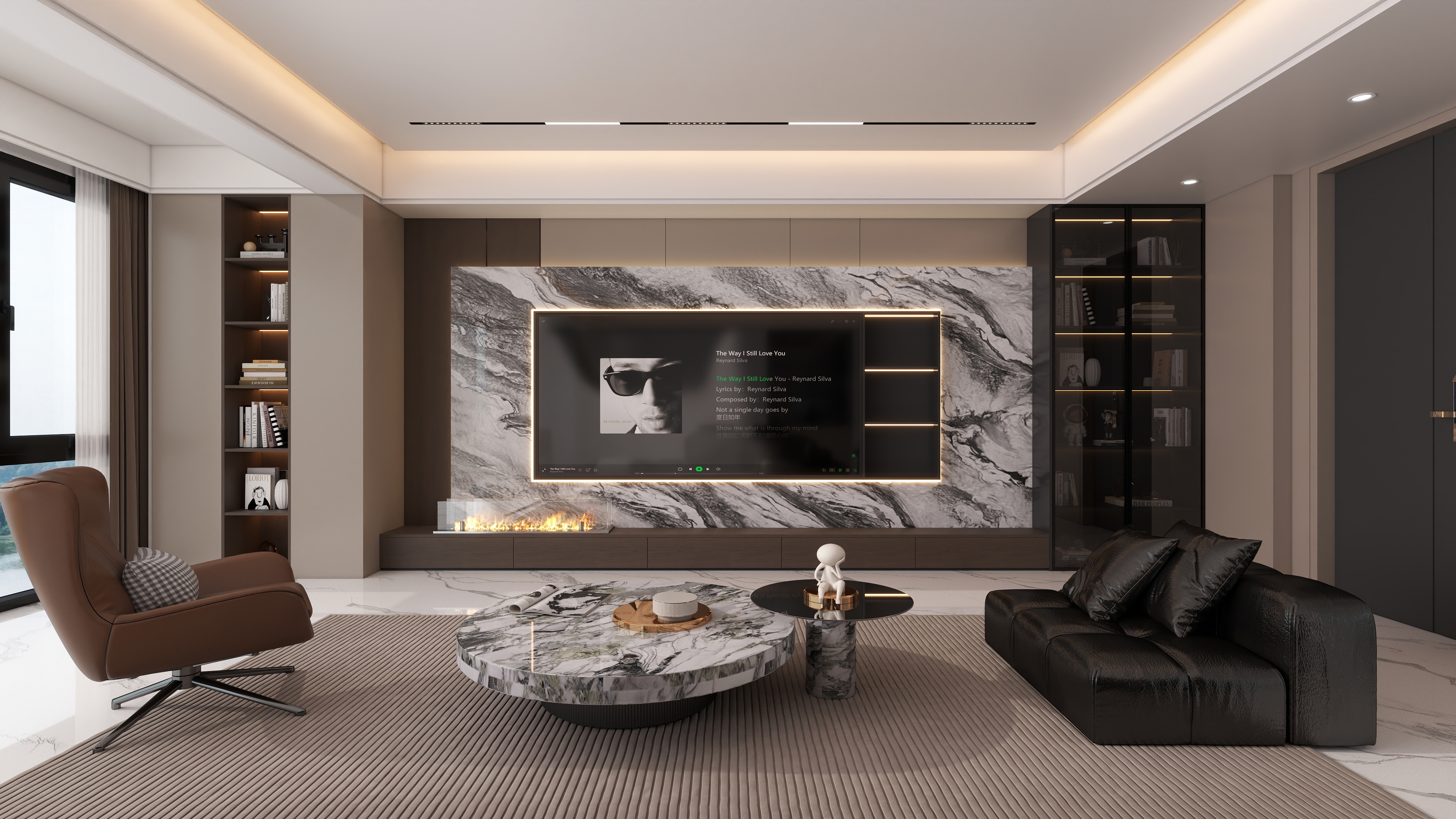 星空设计500一套-意式194㎡5室装修效果图