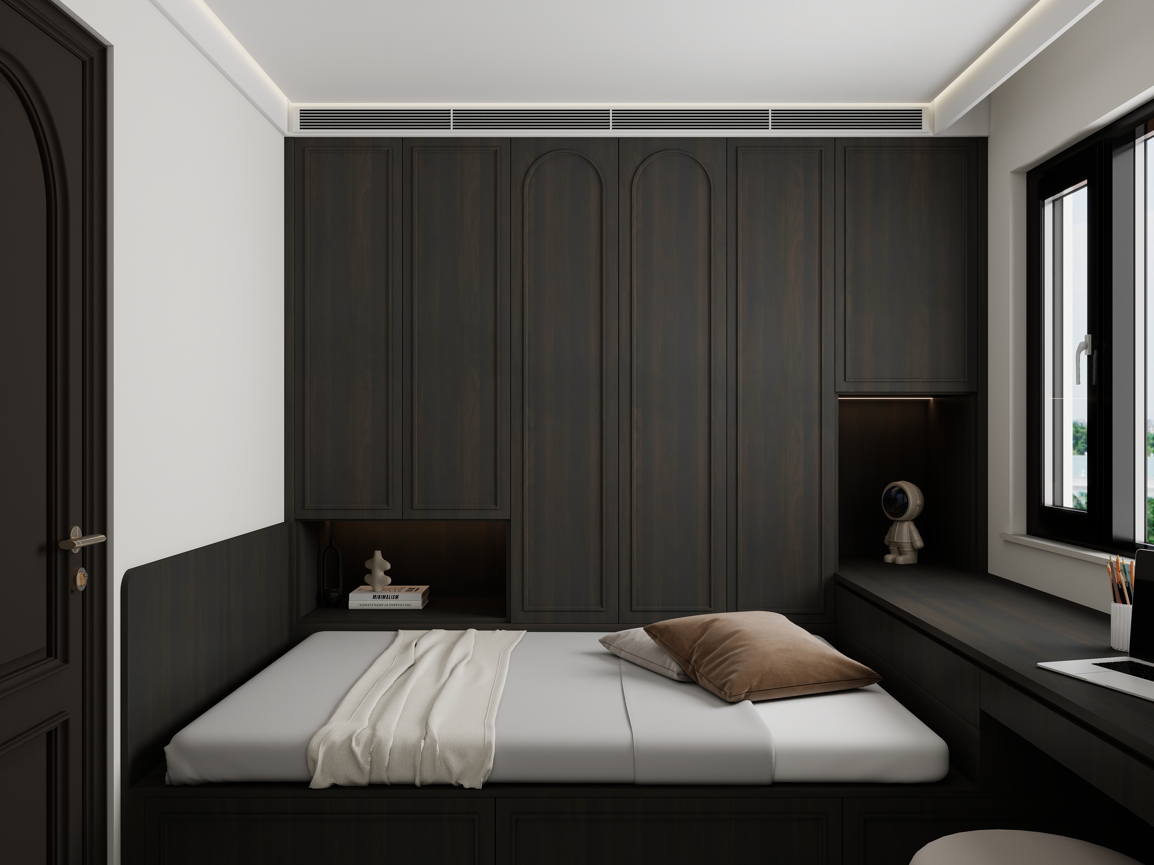 设计师石宏月-小石城九颂大院112平中古风3室2厅1厨2卫装修效果图