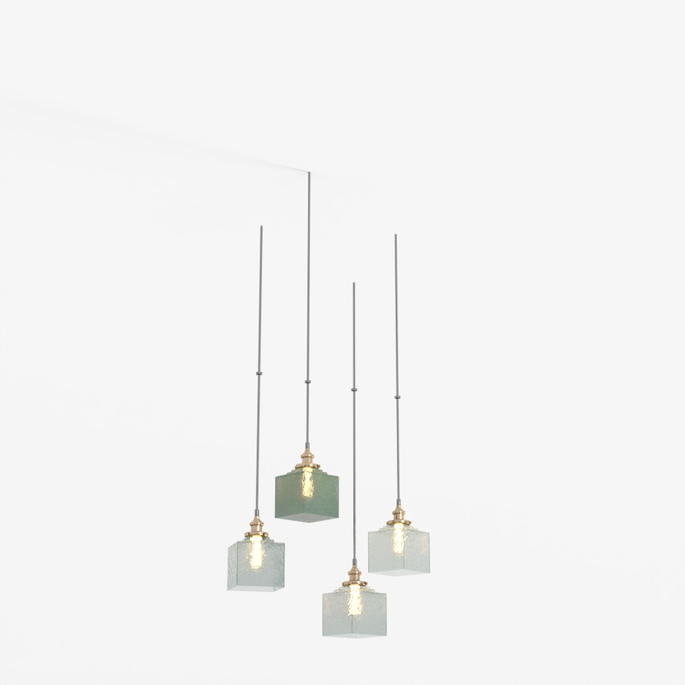 奶油风客餐厅吊灯3D模型