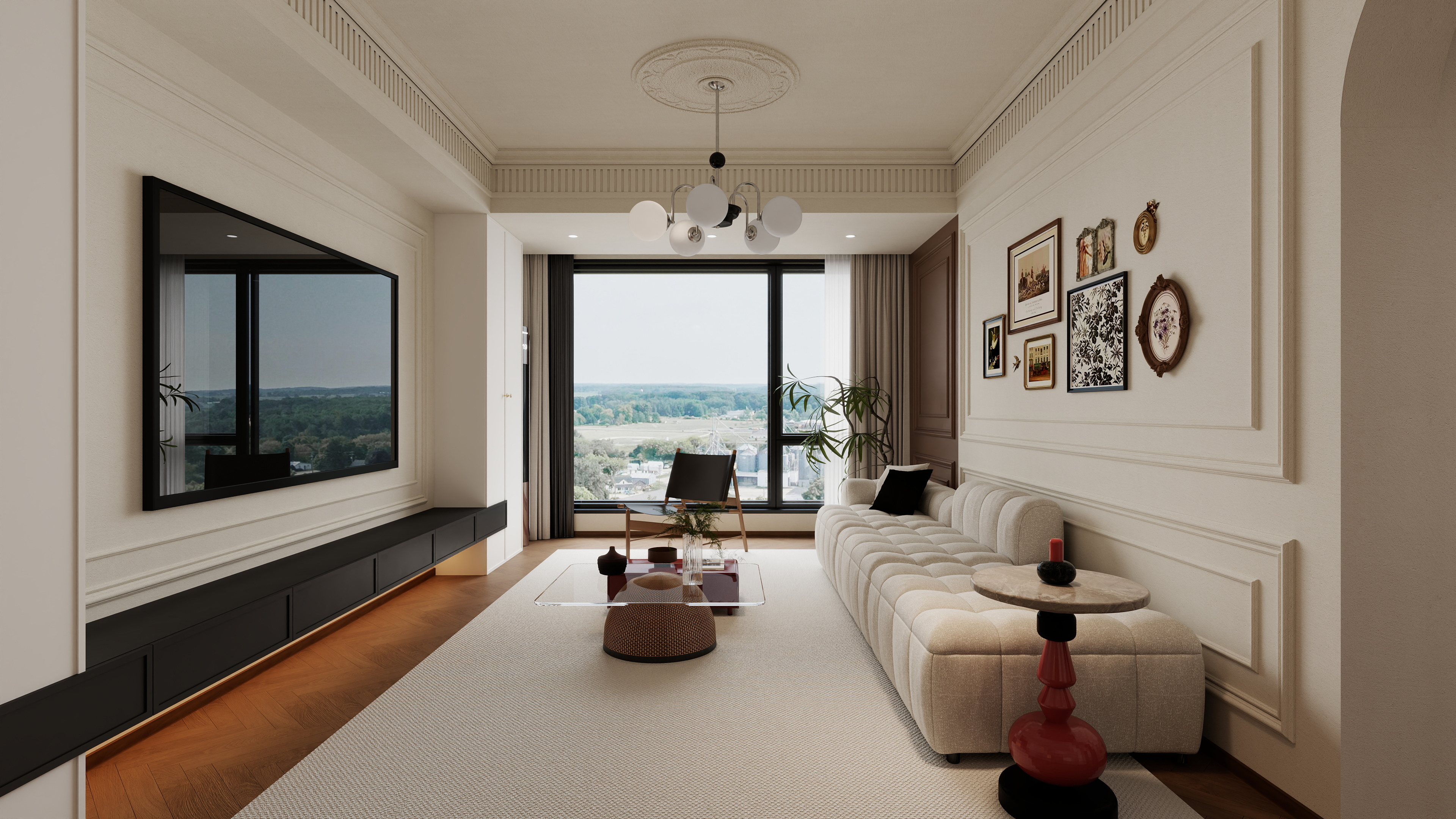 星空设计500一套-法式中古风96㎡-装修设计方案